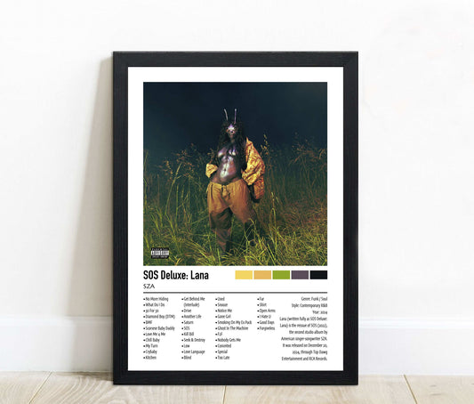 SZA | SOS Deluxe: Lana | Custom Album Cover Poster Print