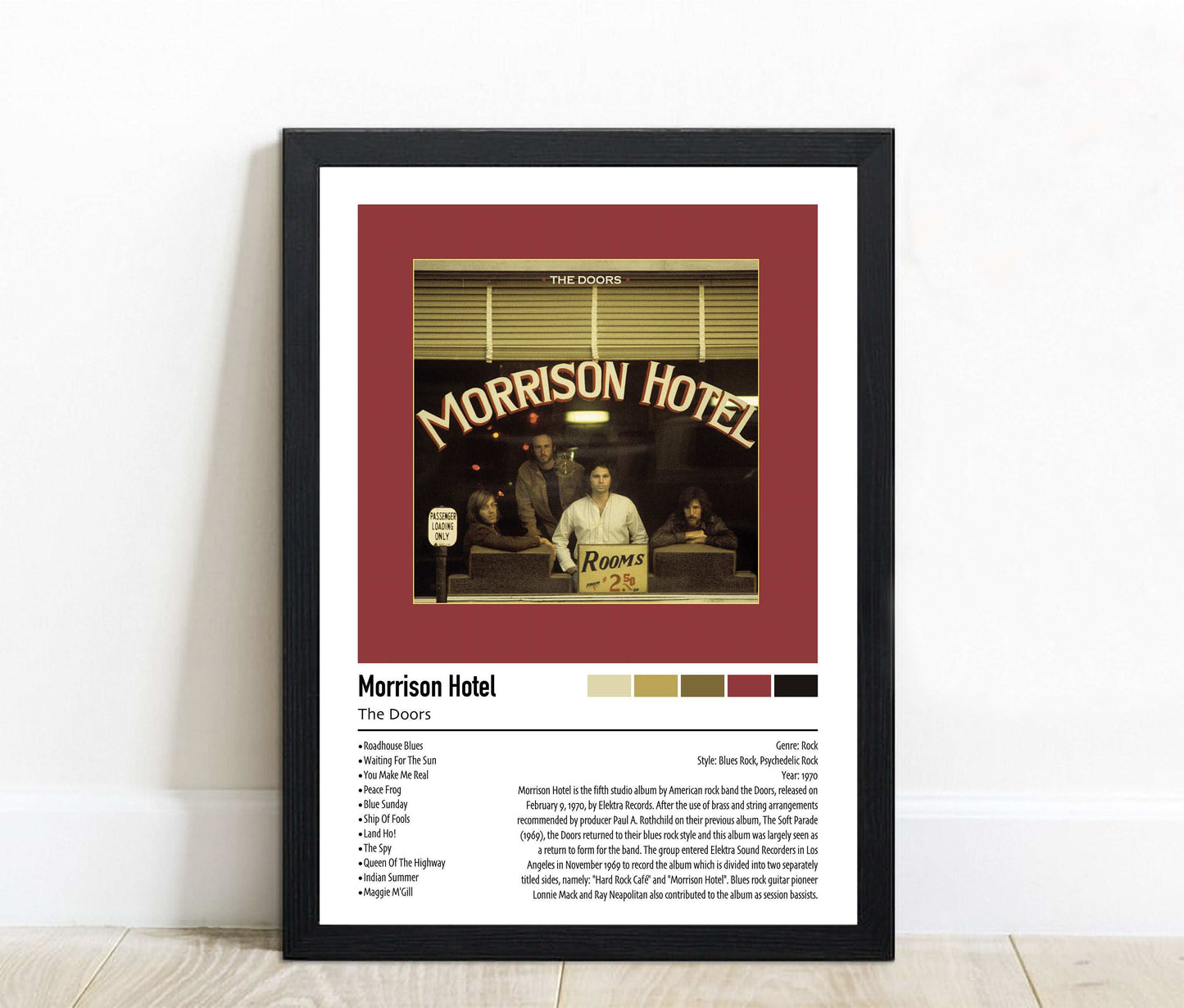 The Doors | Morrison Hotel | Custom Album Cover Poster Print