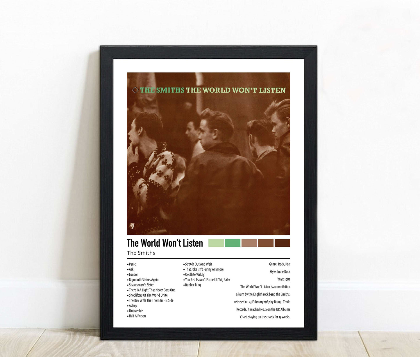 The Smiths | The World Won't Listen | Custom Album Cover Poster Print