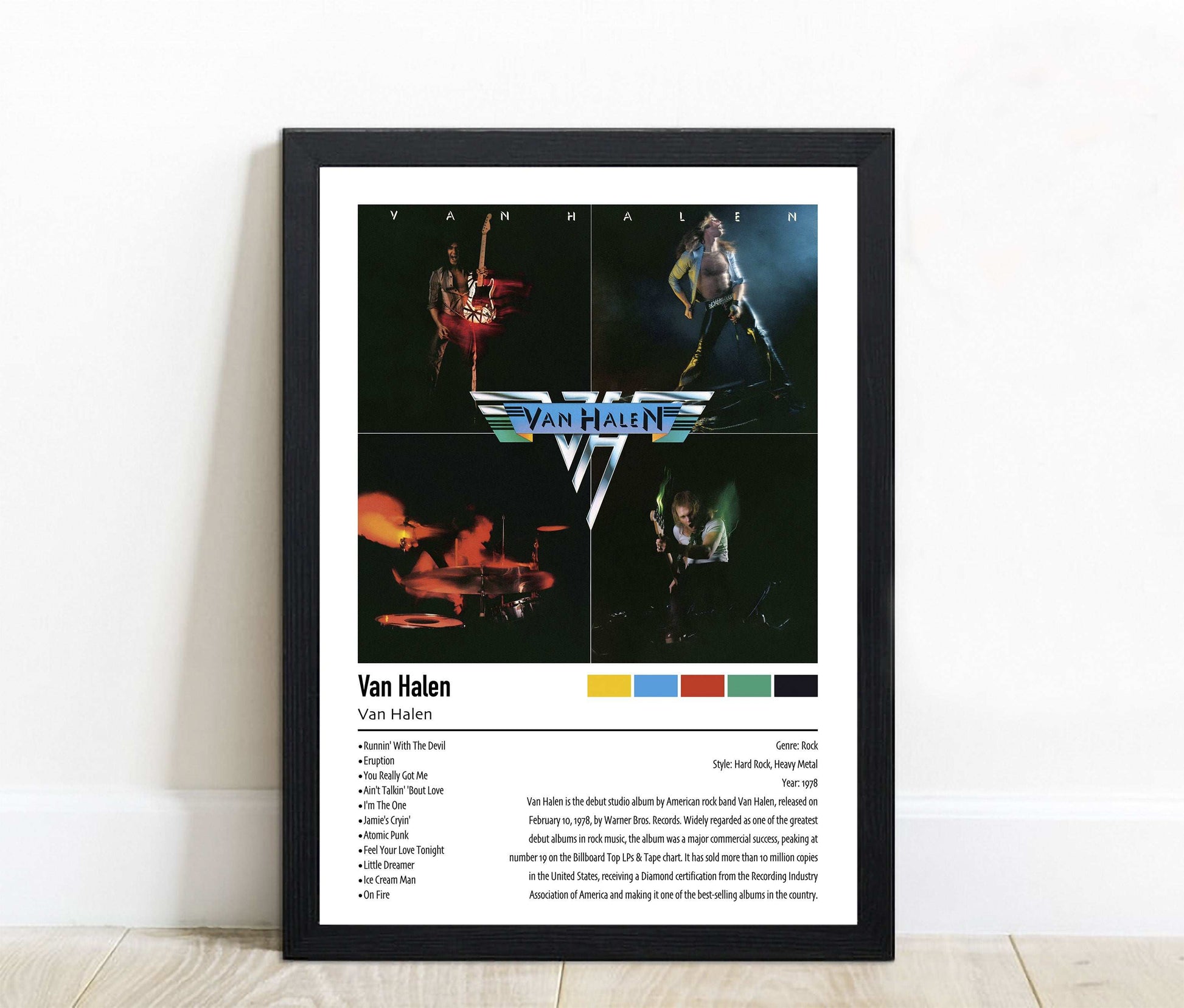 Van Halen | Van Halen | Custom Album Cover Poster Print