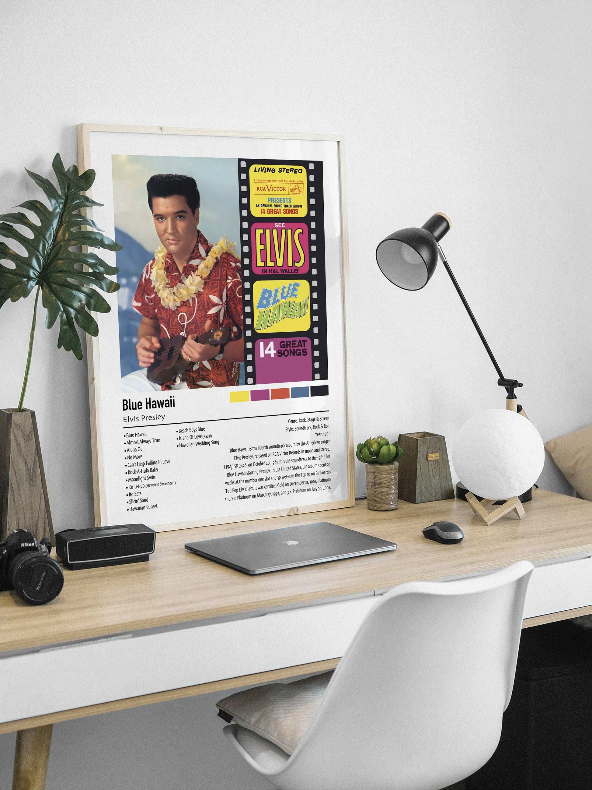 Elvis Presley | Blue Hawaii | Custom Album Cover Poster Print