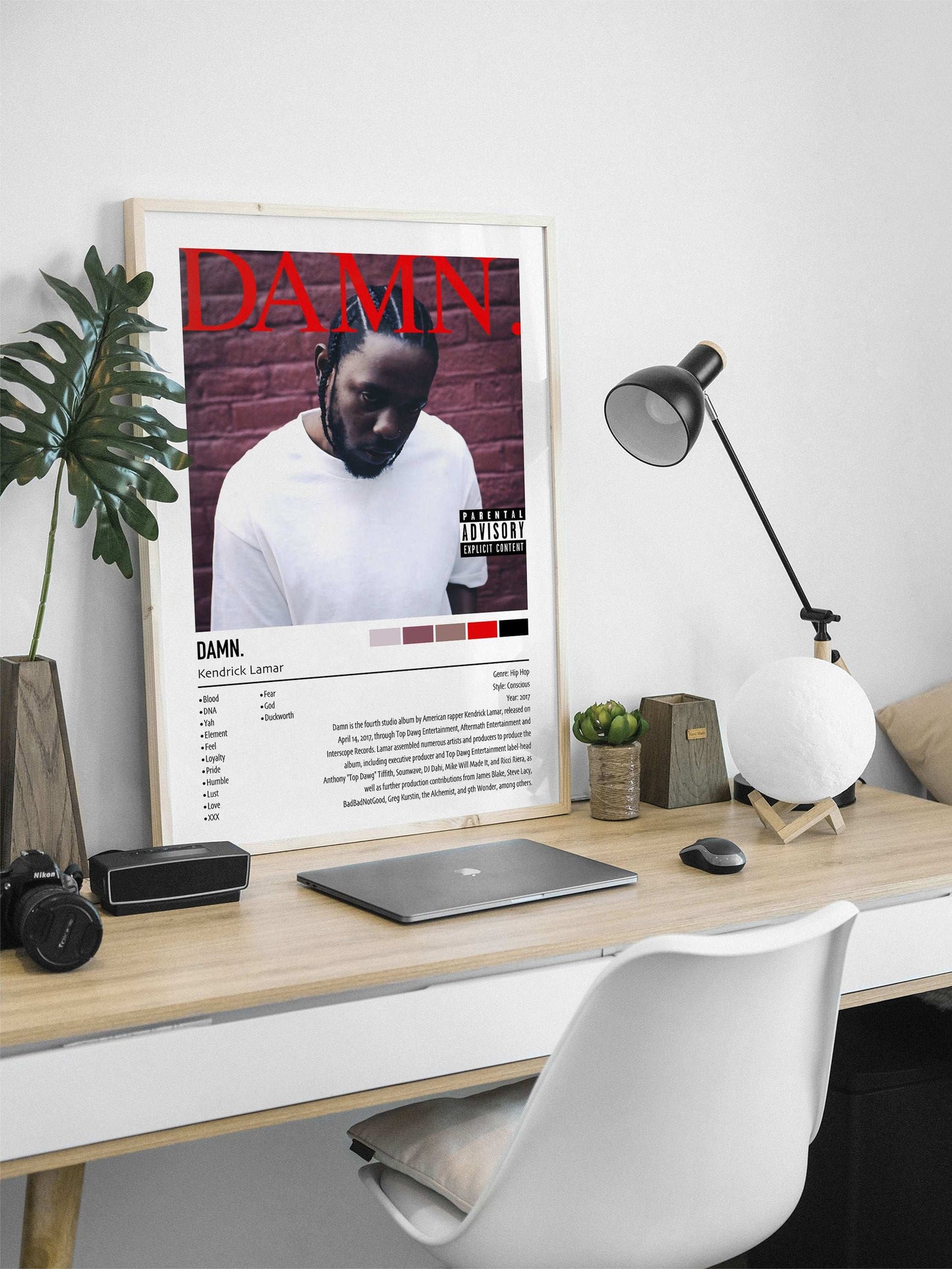 Kendrick Lamar | Damn. | Custom Album Cover Poster Print