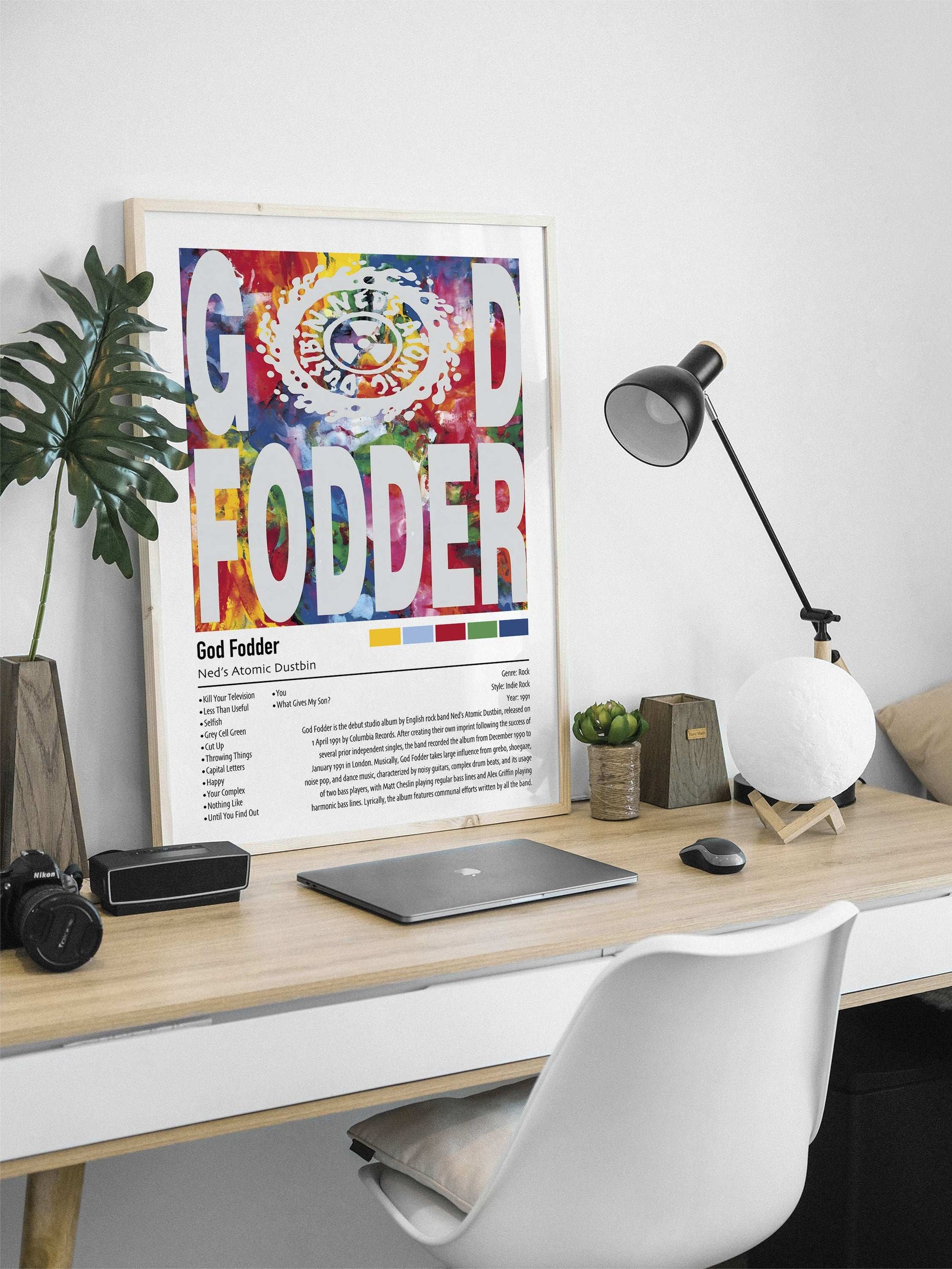 Ned's Atomic Dustbin | God Fodder | Custom Album Cover Poster Print