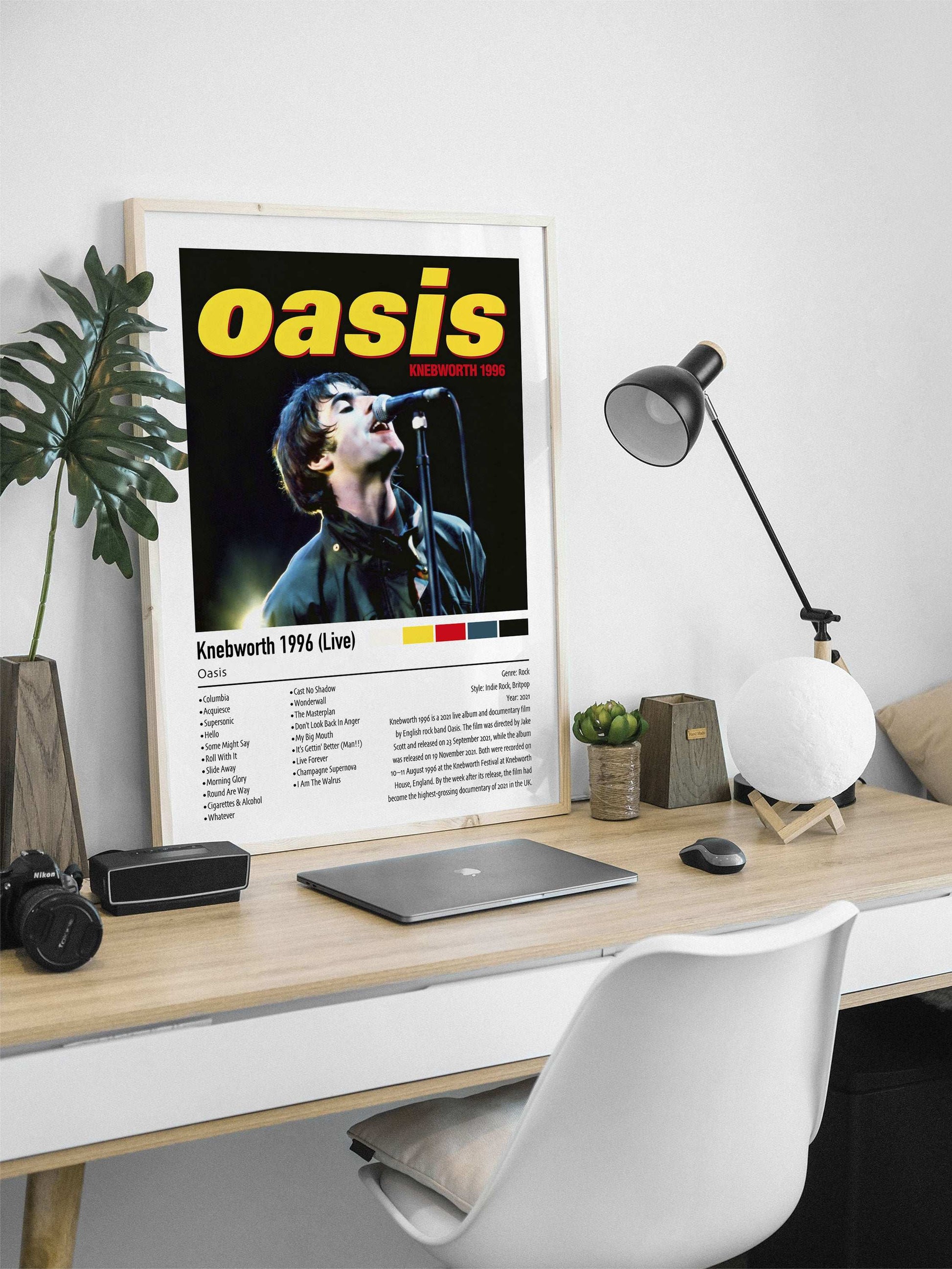 Oasis | Knebworth 1996 (Live) | Custom Album Cover Poster Print