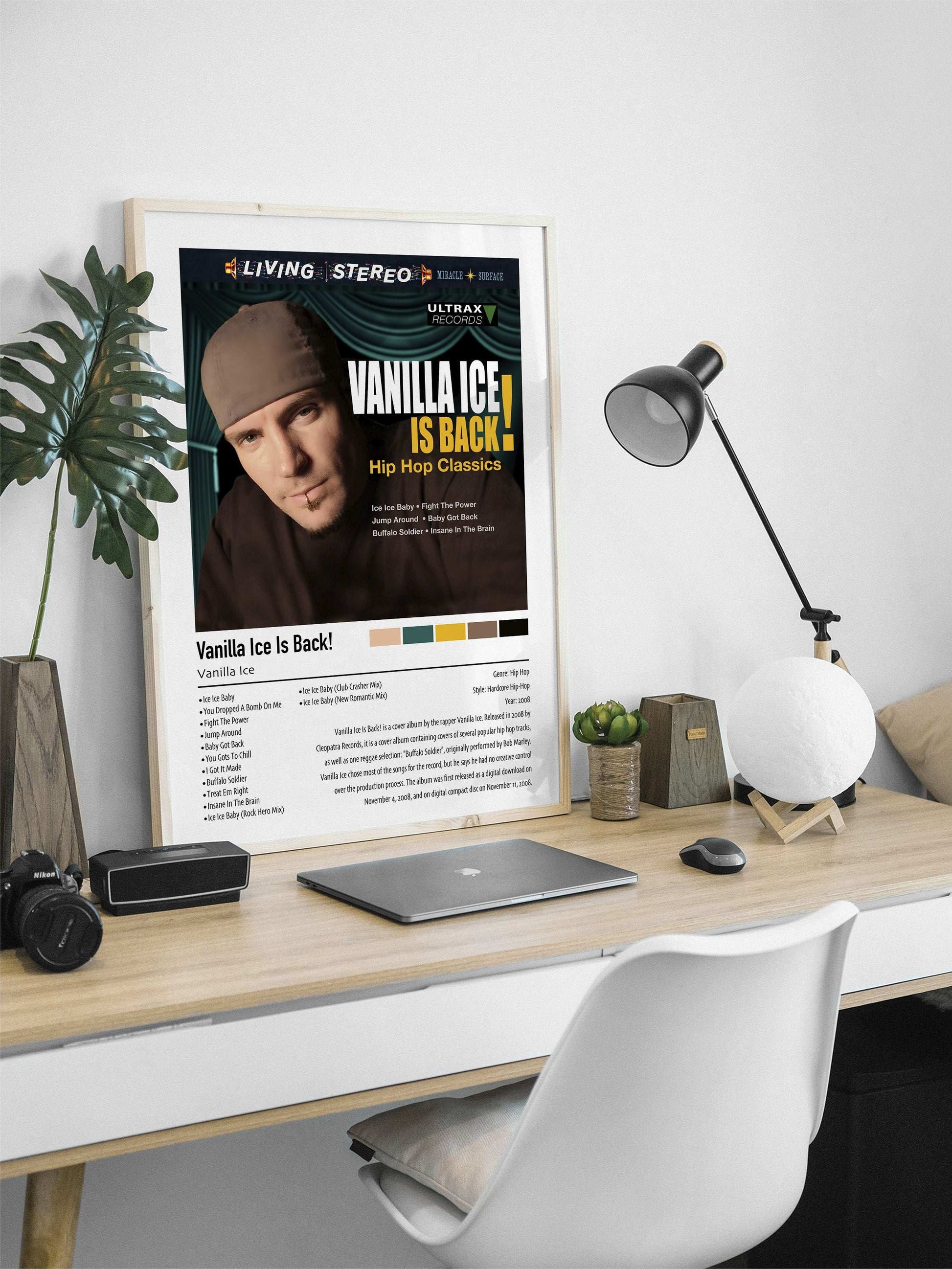 Vanilla Ice | Vanilla Ice Is Back! | Custom Album Cover Poster Print