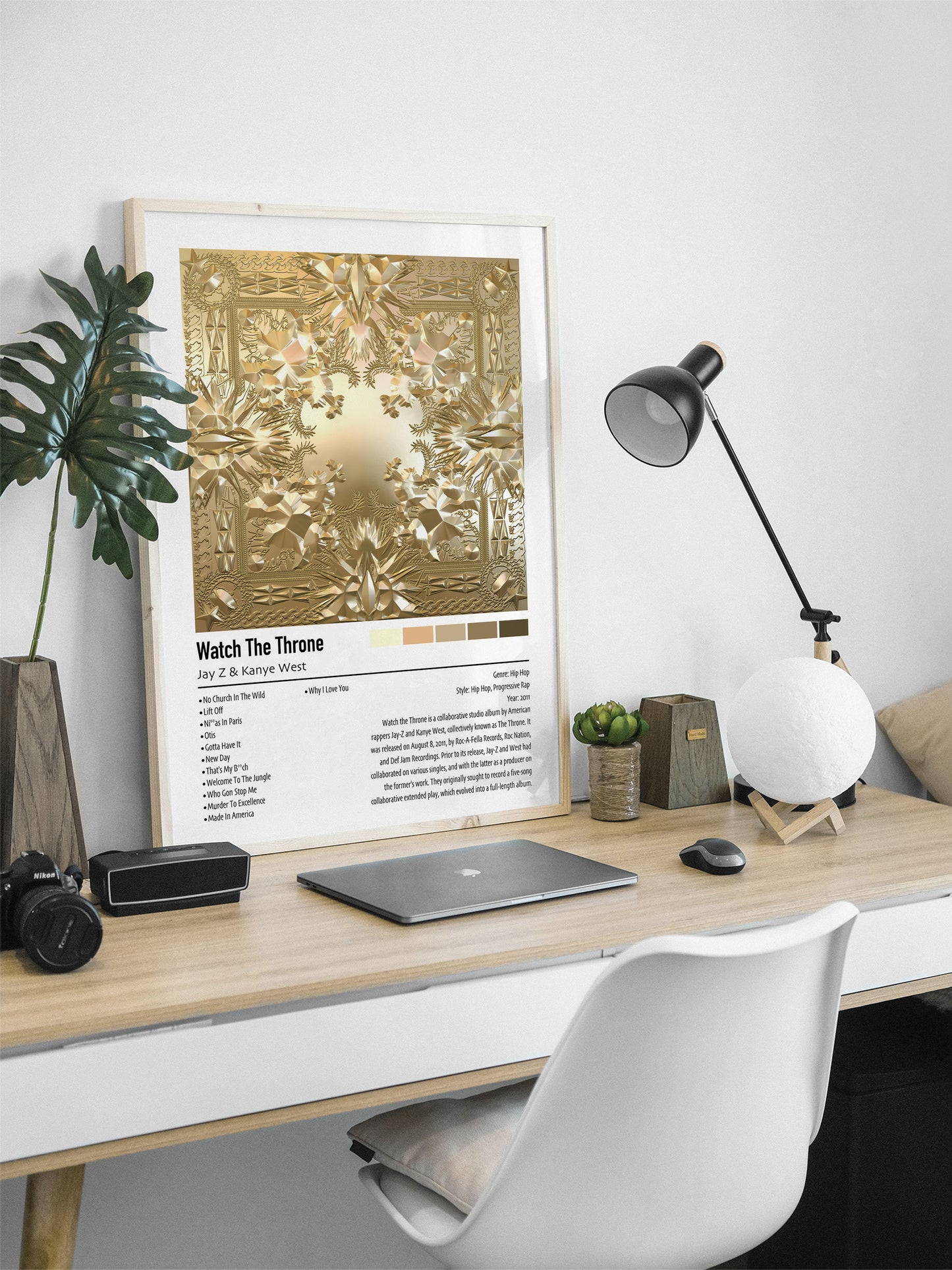 Jay Z & Kanye West | Watch The Throne | Custom Album Cover Poster Print