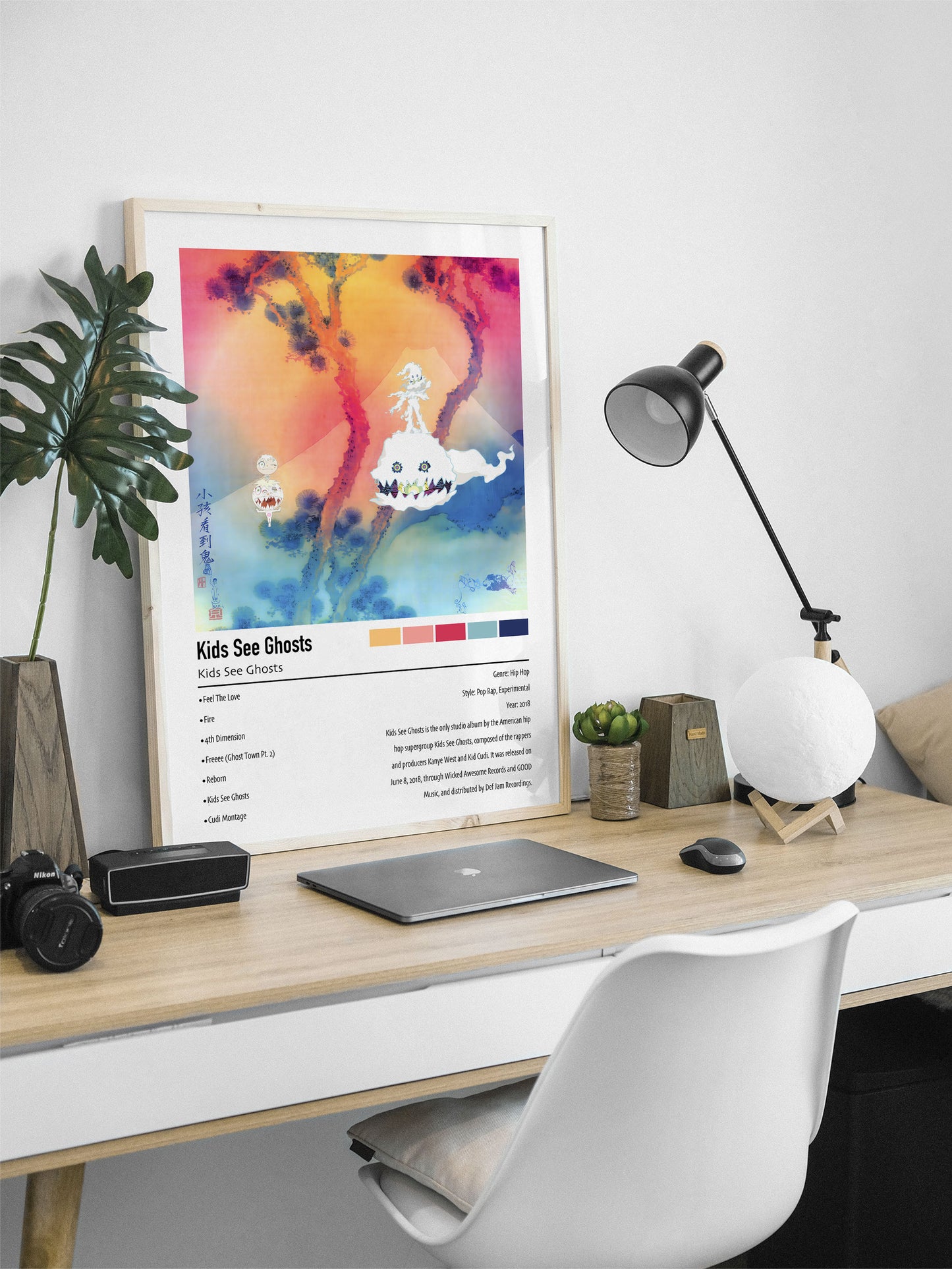 Kids See Ghosts | Kids See Ghosts | Custom Album Cover Poster Print