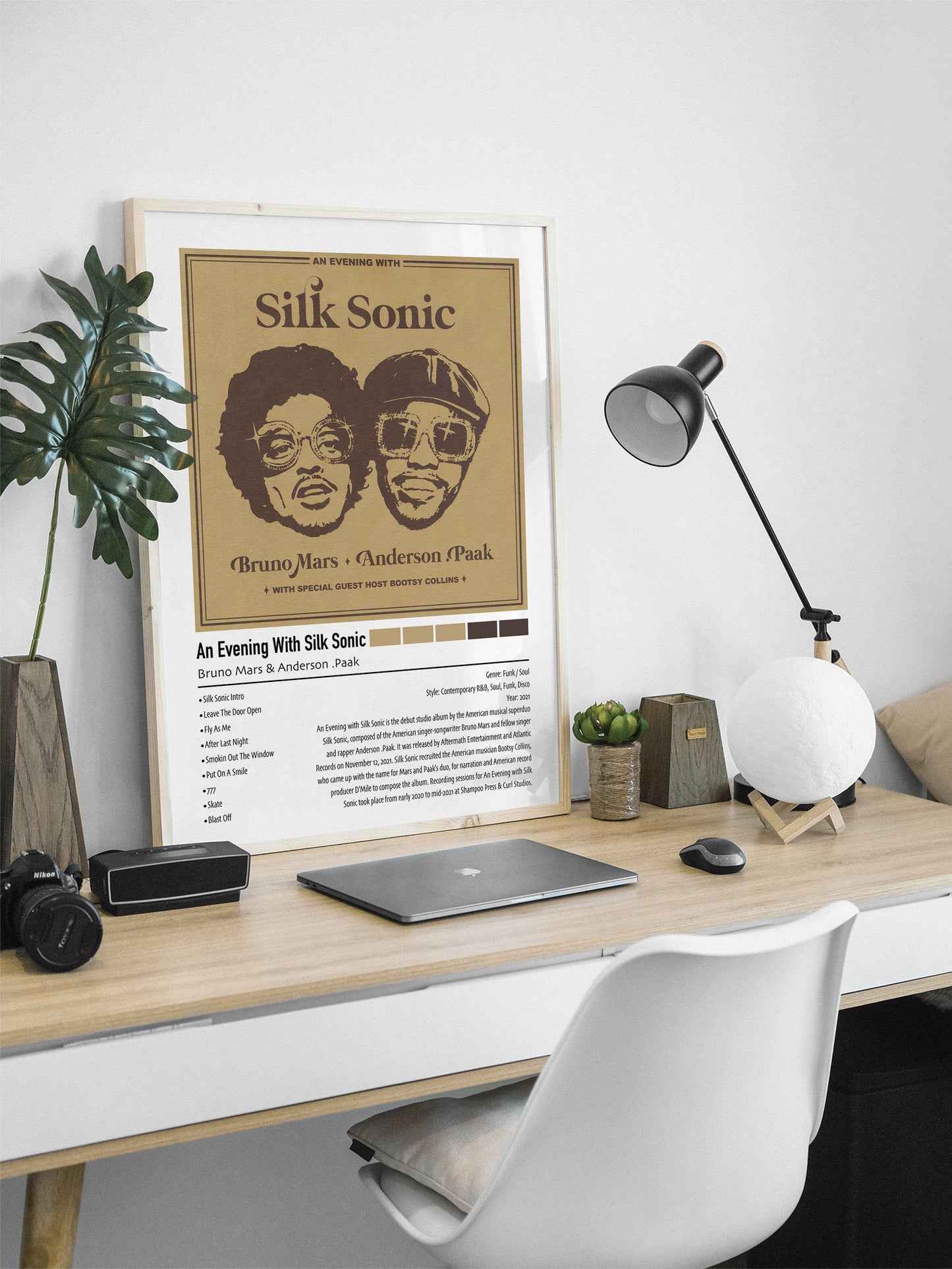 Bruno Mars & Anderson .Paak | An Evening With Silk Sonic | Custom Album Cover Poster Print