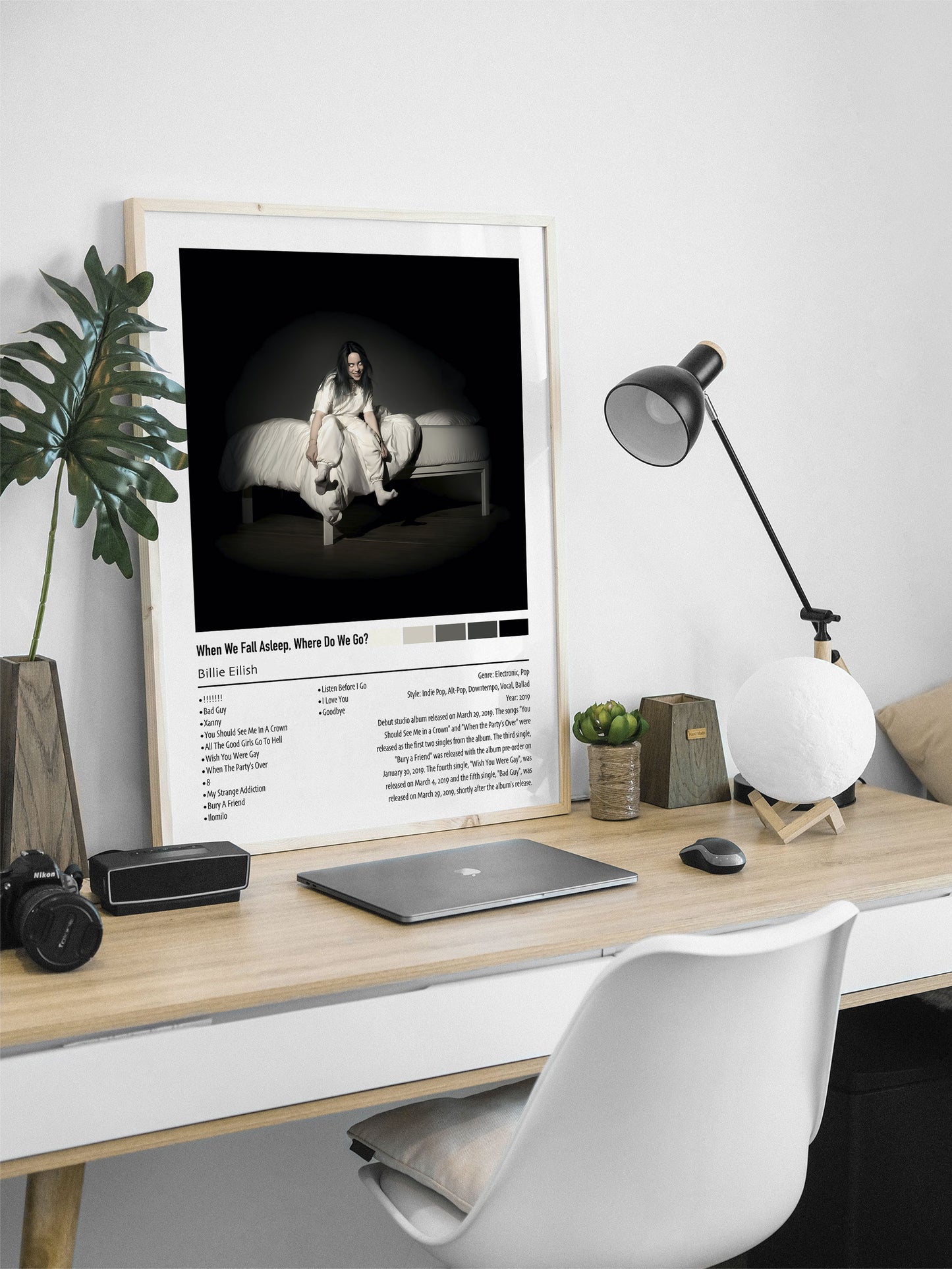 Billie Eilish | When We Fall Asleep, Where Do We Go | Custom Album Cover Poster Print
