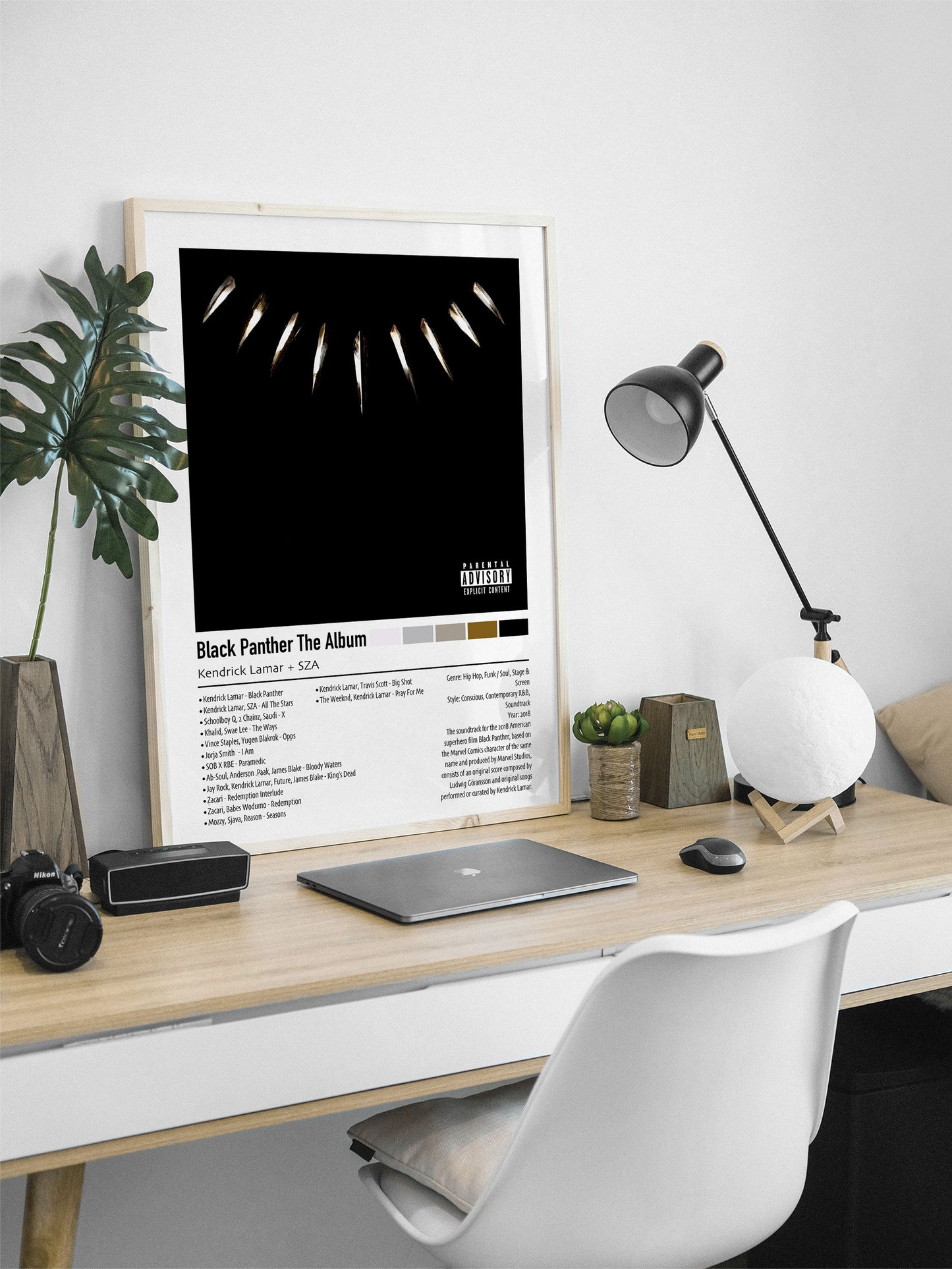 Kendrick Lamar + SZA | Black Panther The Album | Custom Album Cover Poster Print