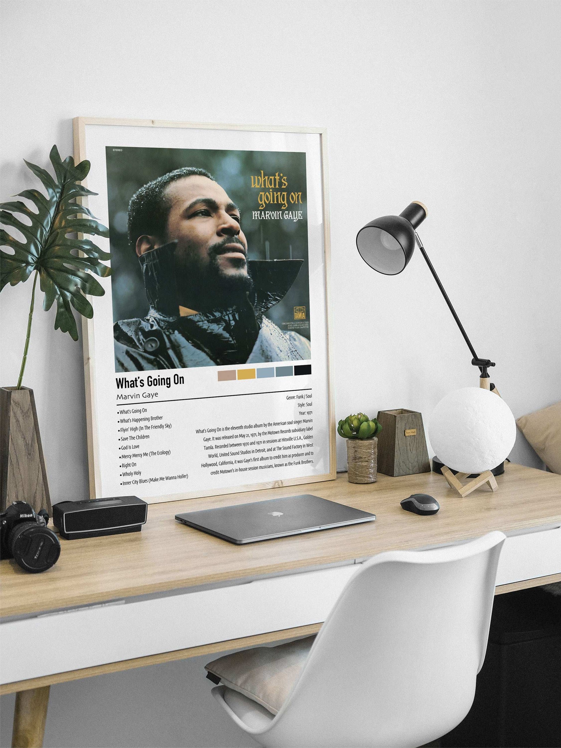 Marvin Gaye | What's Going On | Custom Album Cover Poster Print