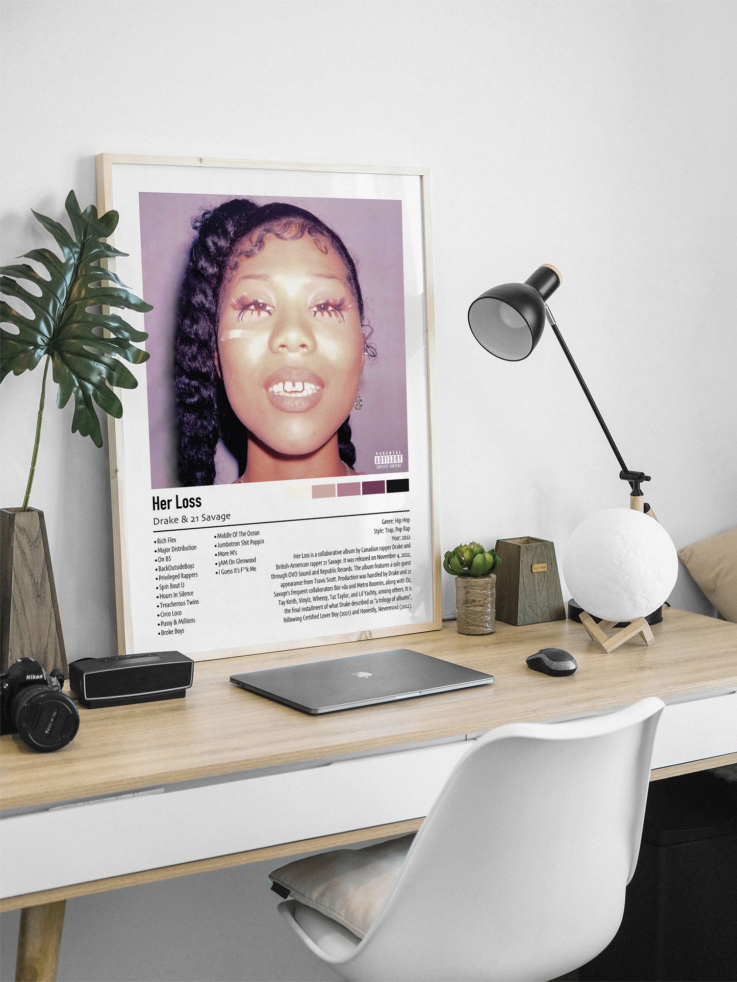 Drake & 21 Savage | Her Loss | Custom Album Cover Poster Print