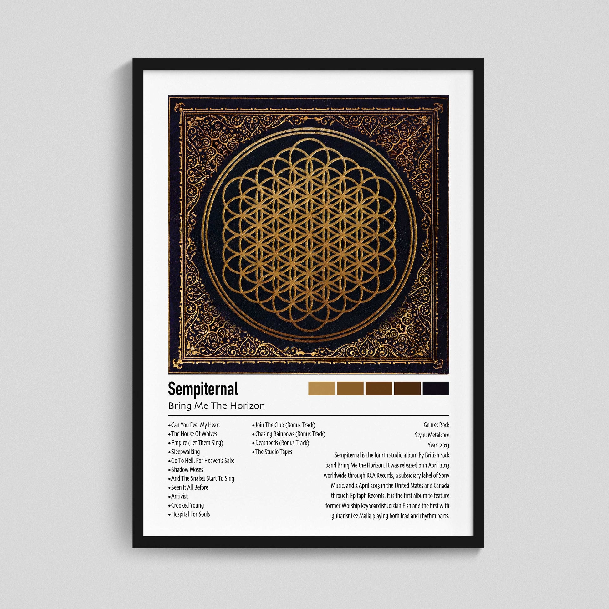 Bring Me The Horizon | Sempiternal | Custom Album Cover Poster Print