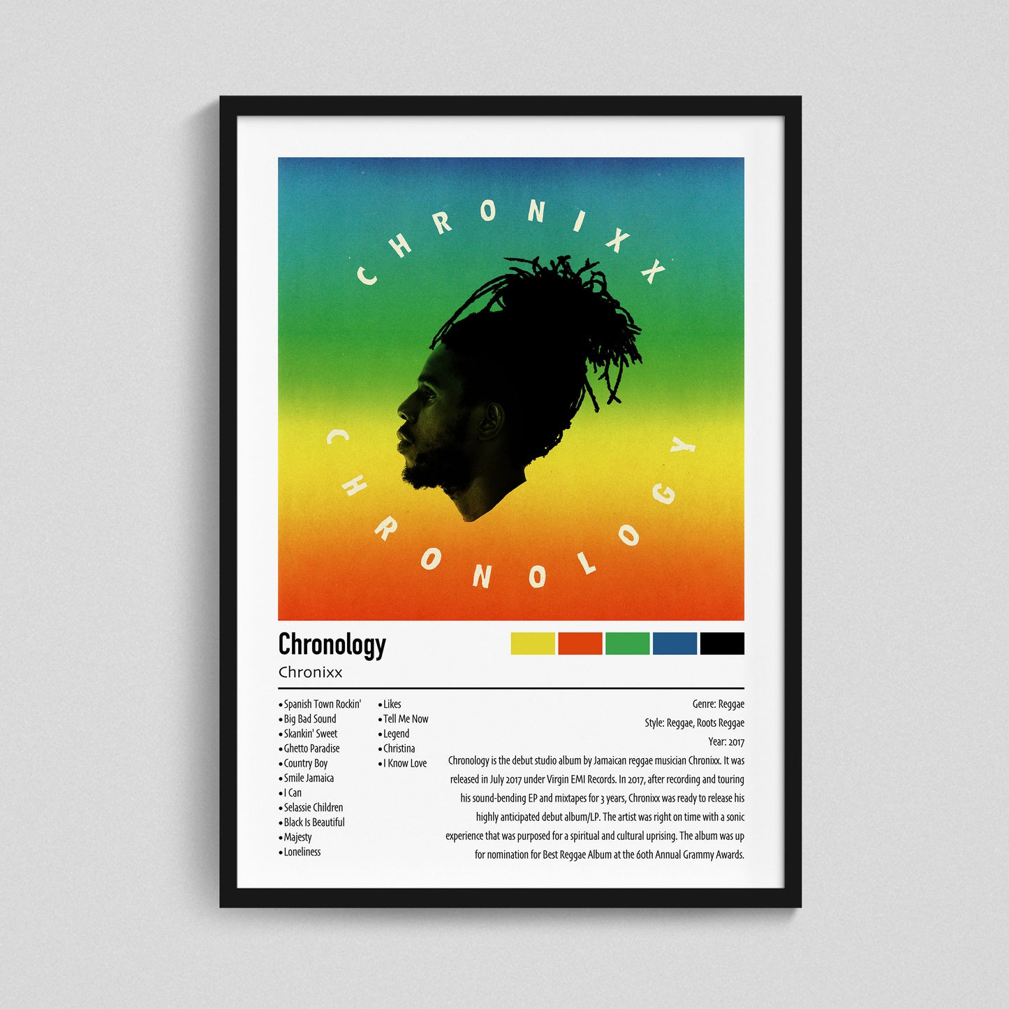 Chronixx | Chronology | Custom Album Cover Poster Print