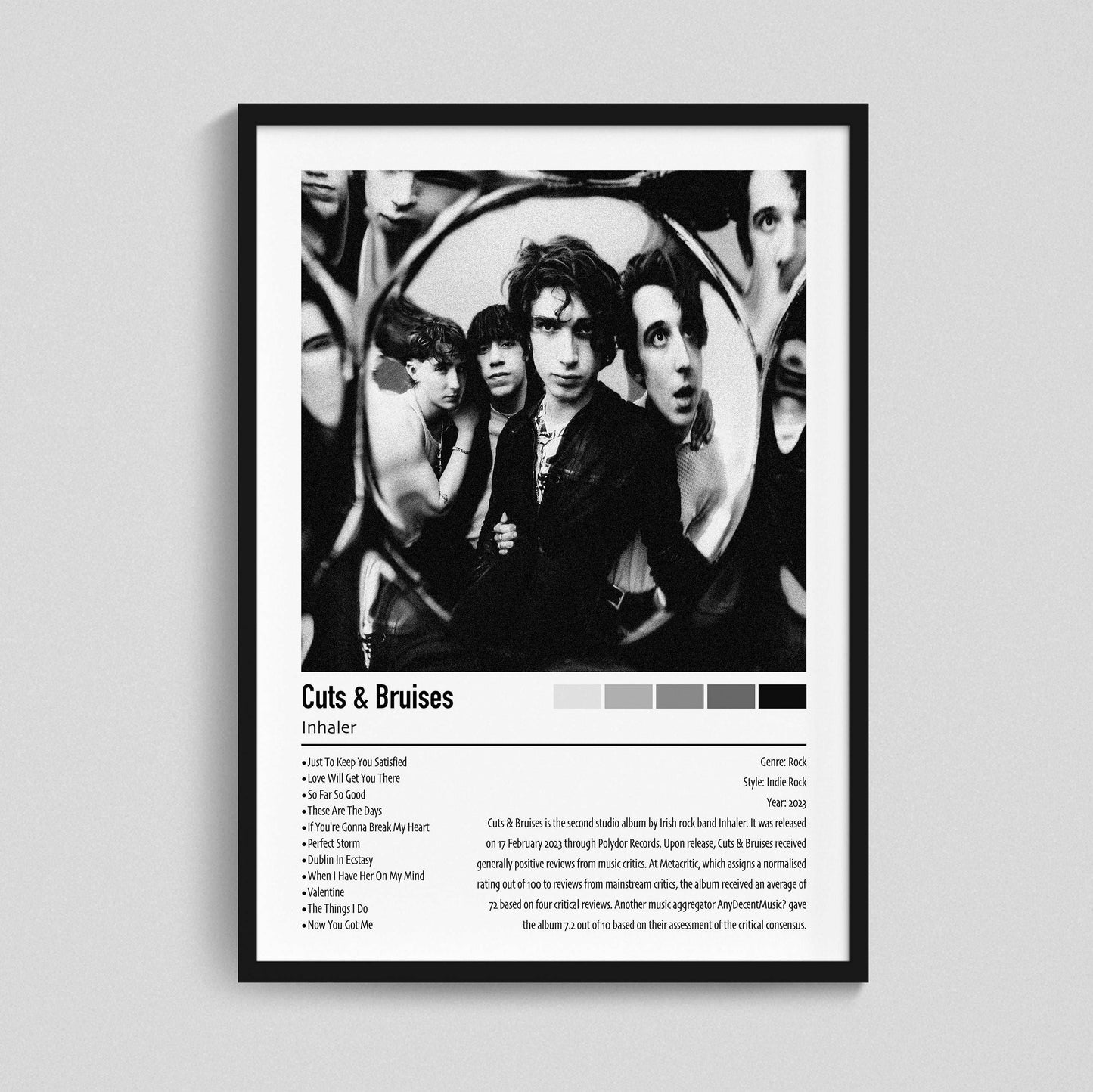 Inhaler | Cuts & Bruises | Custom Album Cover Poster Print