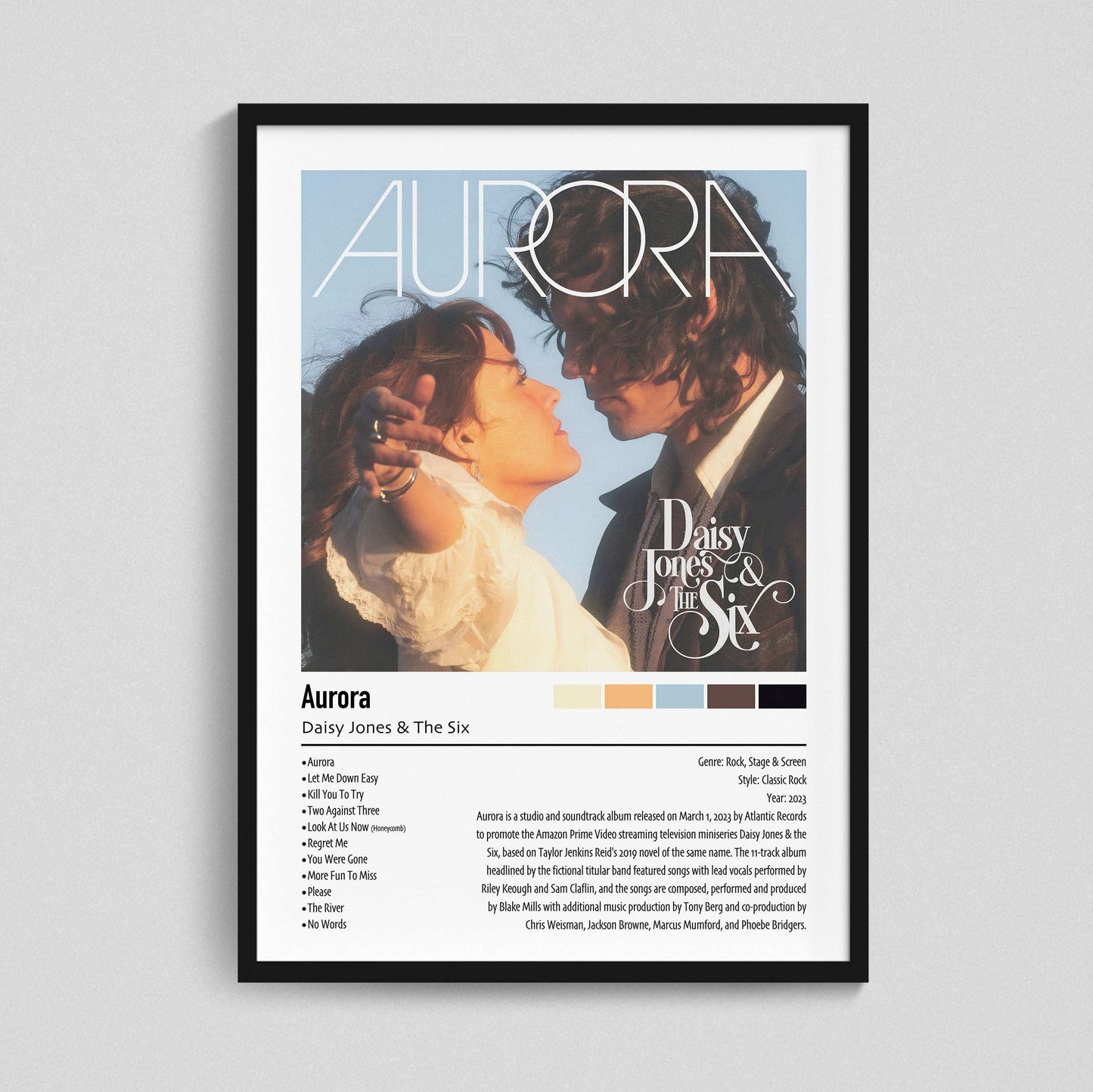 Daisy Jones & The Six | Aurora | Custom Album Cover Poster Print