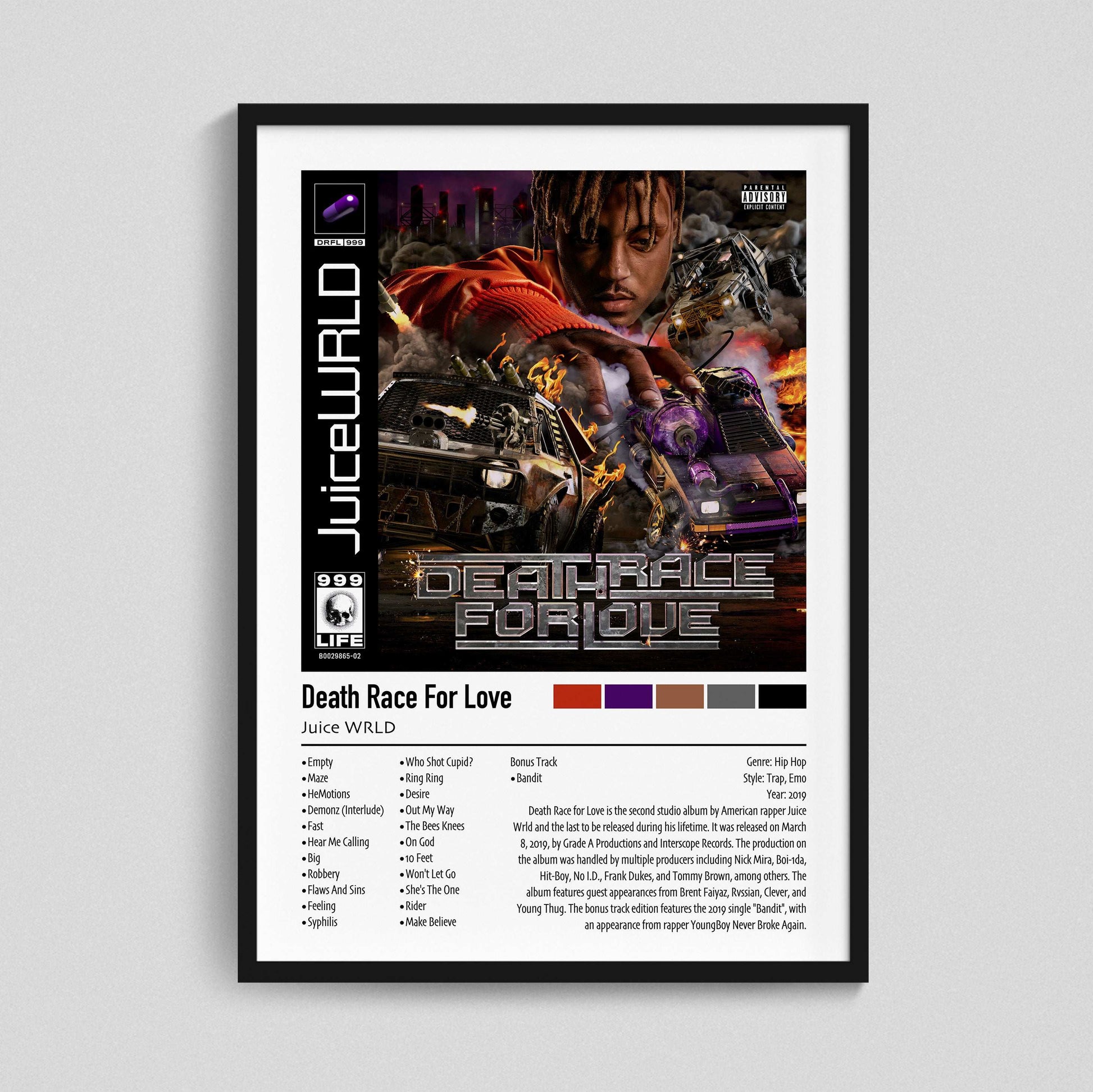 Juice WRLD | Death Race For Love (Bonus Track) | Custom Album Cover Poster Print