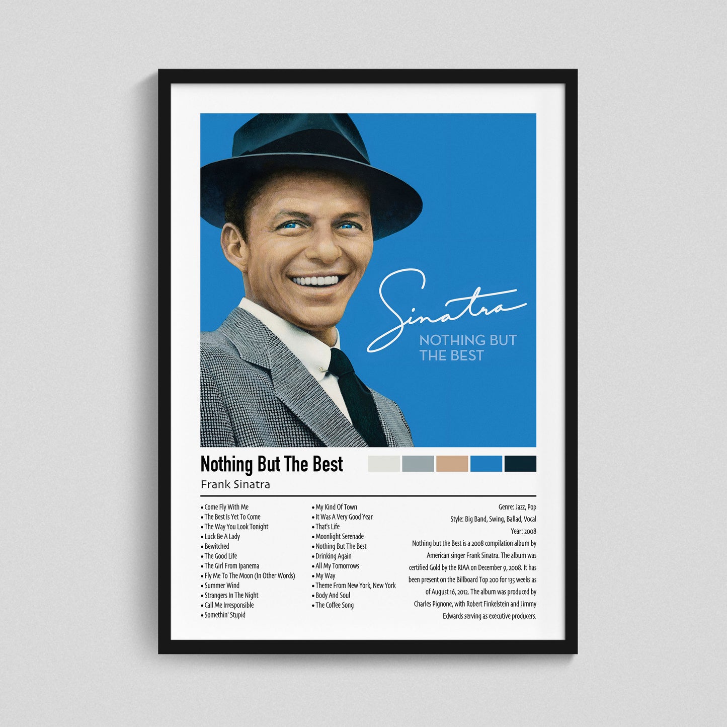 Frank Sinatra | Nothing But The Best | Custom Album Cover Poster Print