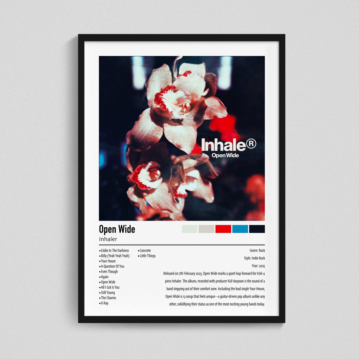 Inhaler | Open Wide | Custom Album Cover Poster Print