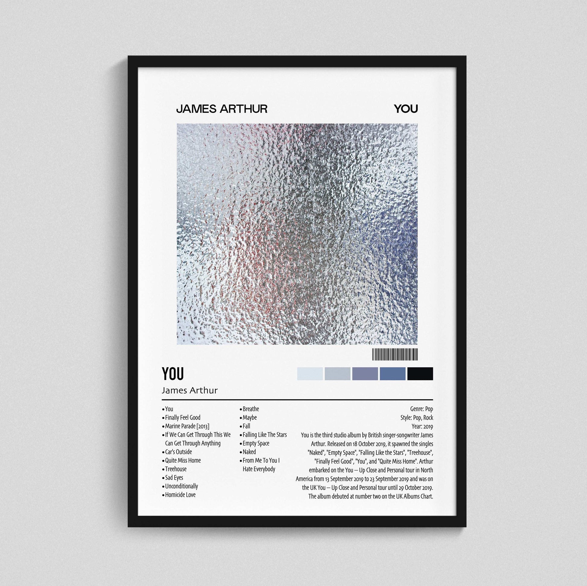 James Arthur | YOU | Custom Album Cover Poster Print
