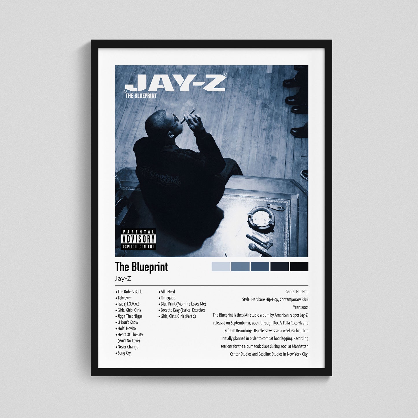 Jay-Z | The Blueprint | Custom Album Cover Poster Print