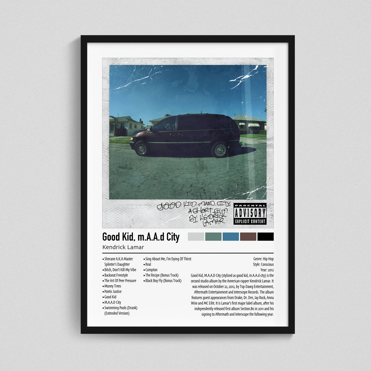 Kendrick Lamar | Good Kid, m.A.A.d City (Deluxe) | Custom Album Cover Poster Print
