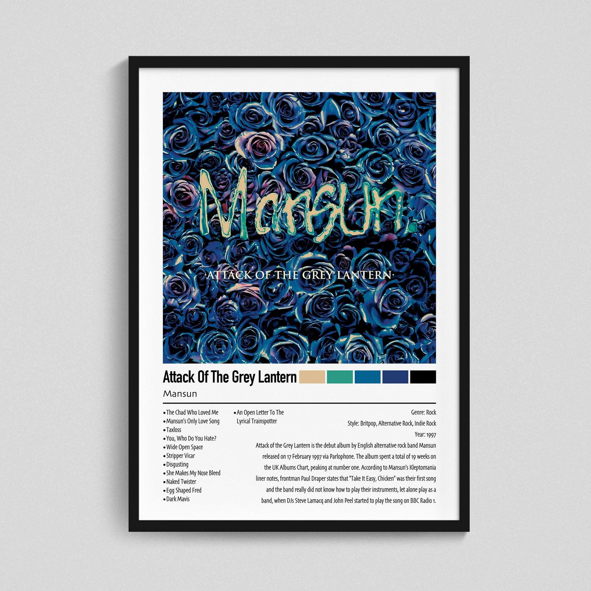 Mansun | Attack Of The Grey Lantern | Custom Album Cover Poster Print