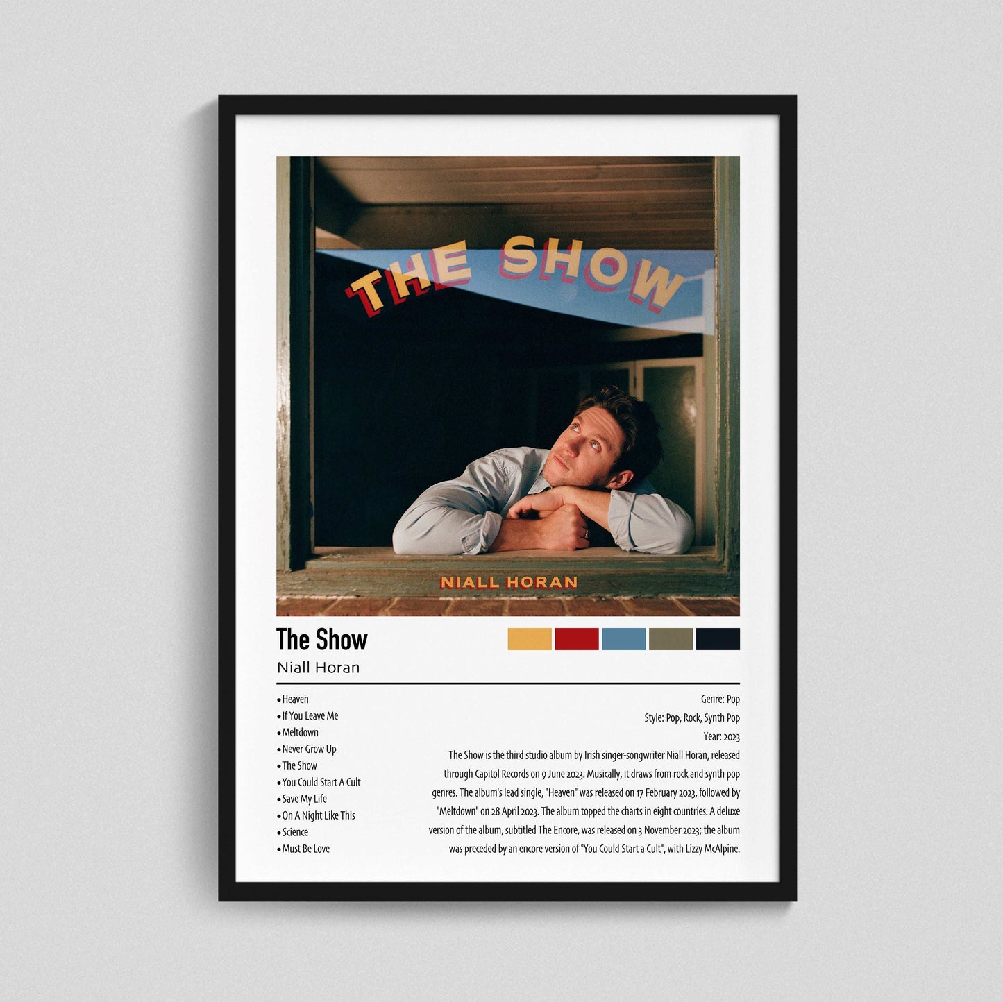 Niall Horan | The Show | Custom Album Cover Poster Print