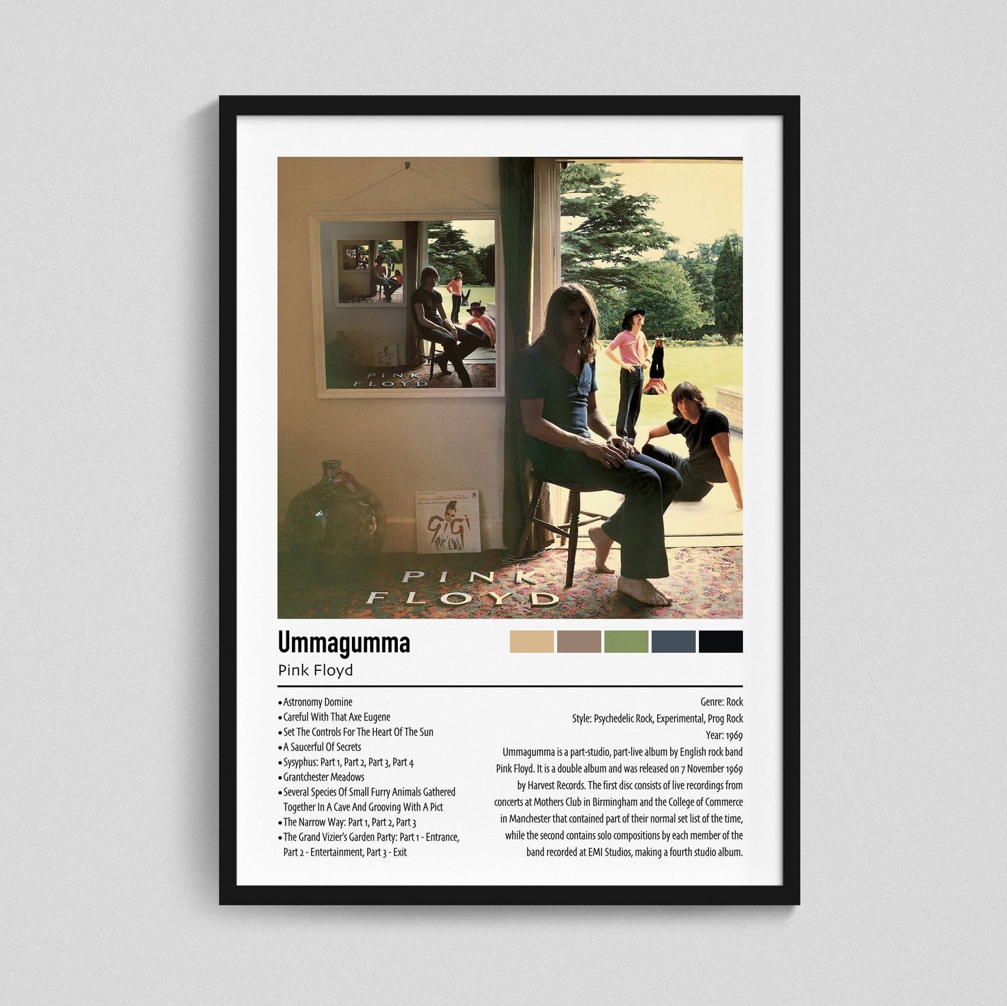 Pink Floyd | Ummagumma | Custom Album Cover Poster Print
