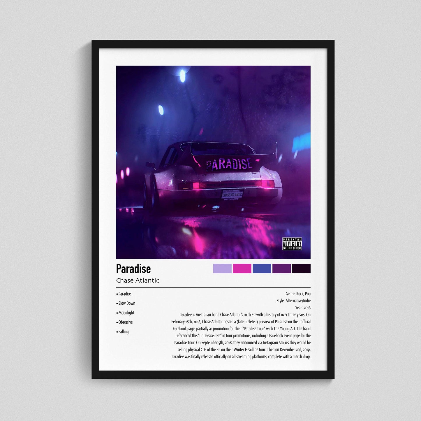 Chase Atlantic | Paradise | Custom Album Cover Poster Print
