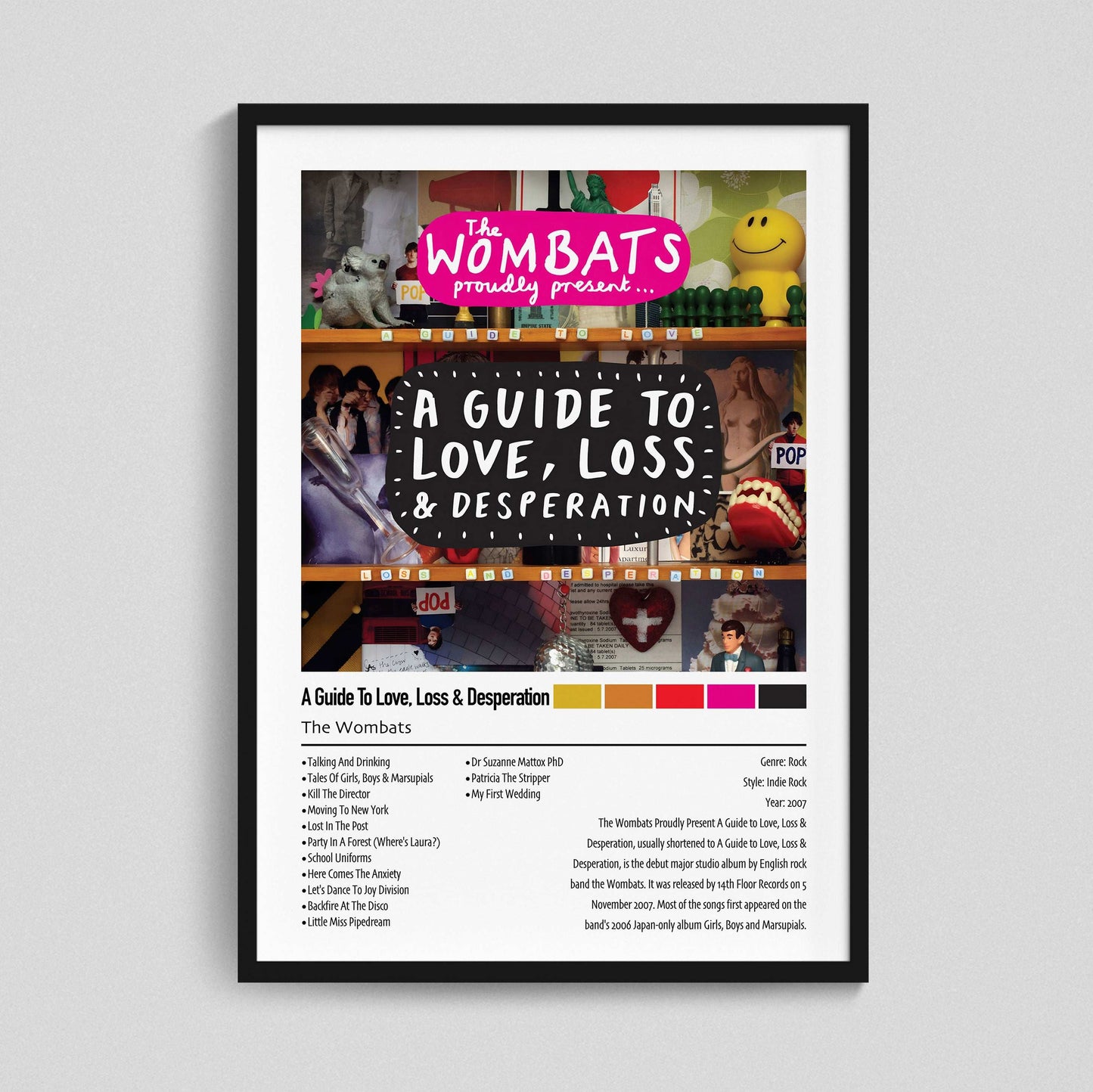 Wombats | A Guide To Love, Loss and Desperation | Custom Album Cover Poster Print