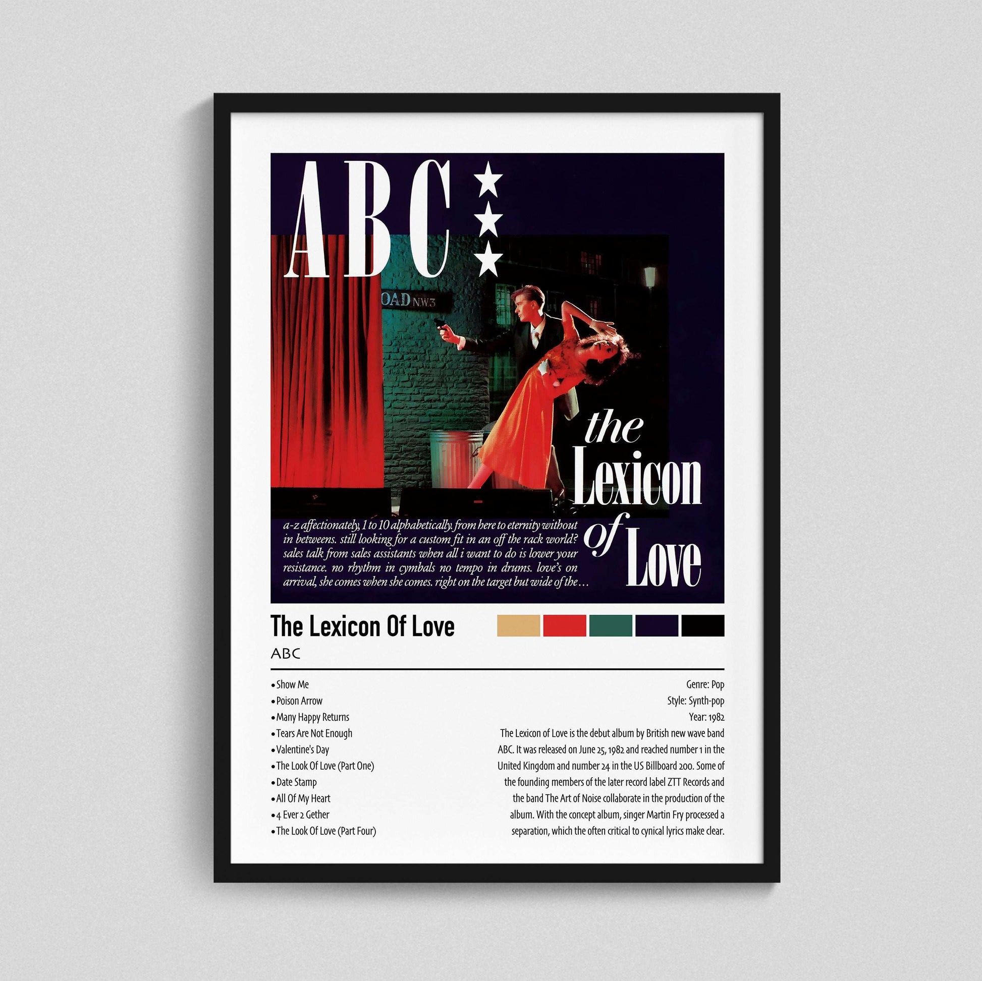 ABC | The Lexicon Of Love | Custom Album Cover Poster Print
