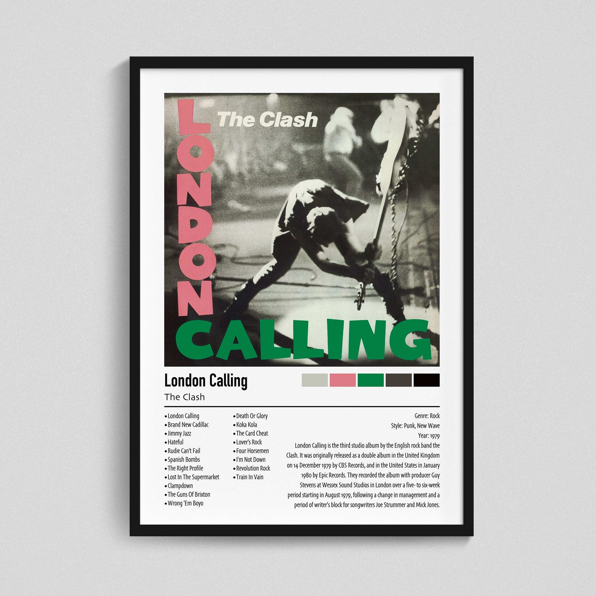 The Clash | London Calling | Custom Album Cover Poster Print
