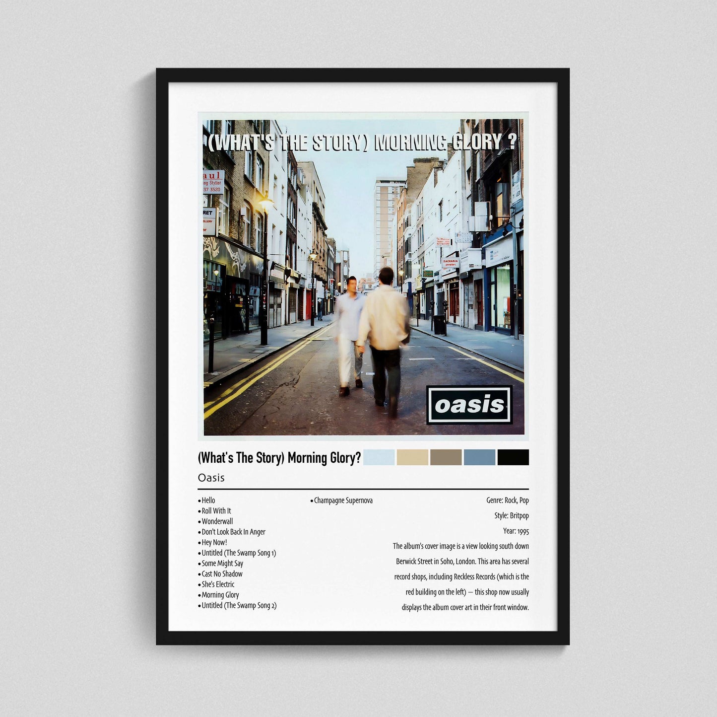 Oasis | (What's The Story) Morning Glory | Custom Album Cover Poster Print