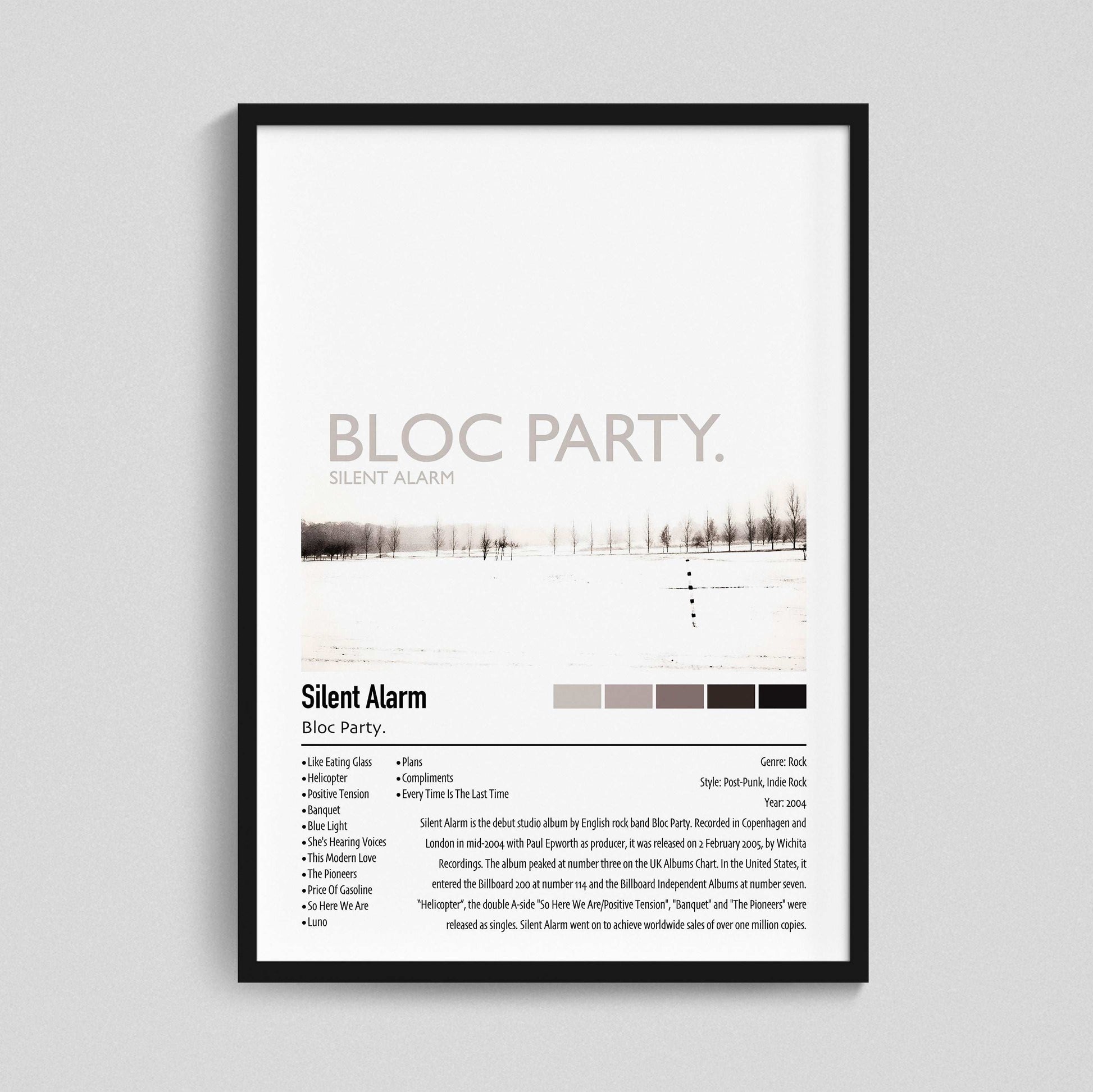 Bloc Party. | Silent Alarm | Custom Album Cover Poster Print