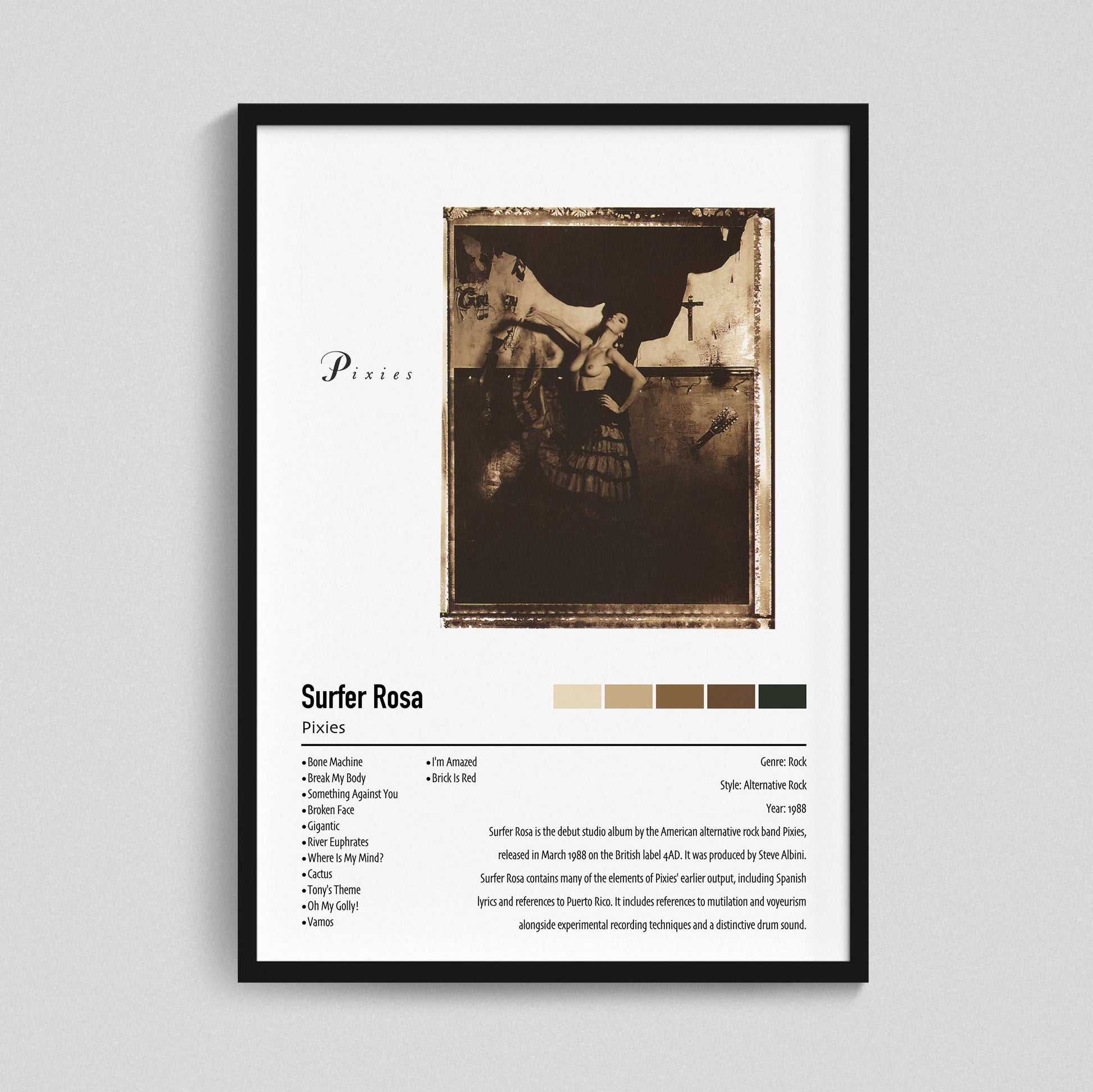 Pixies | Surfer Rosa | Custom Album Cover Poster Print