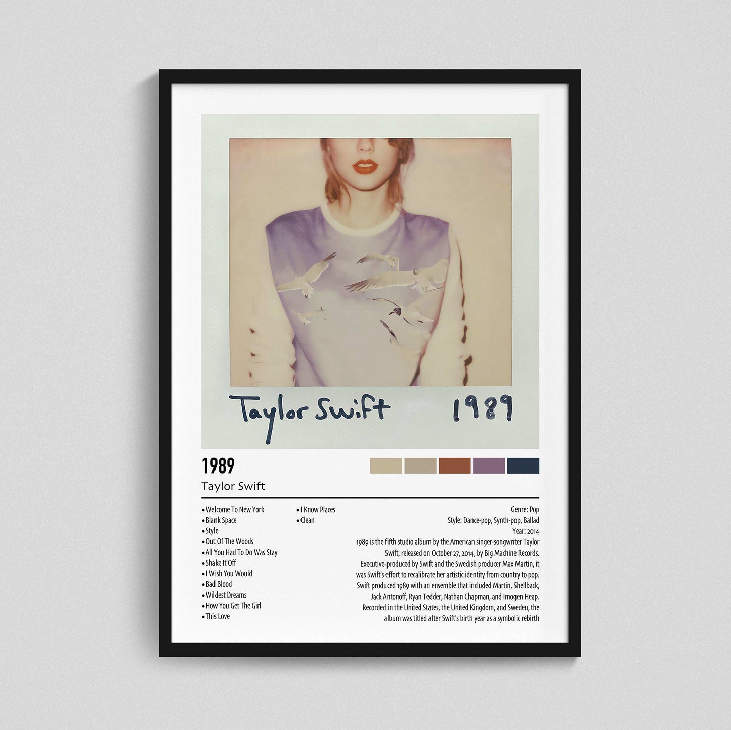 Taylor Swift | 1989 | Custom Album Cover Poster Print