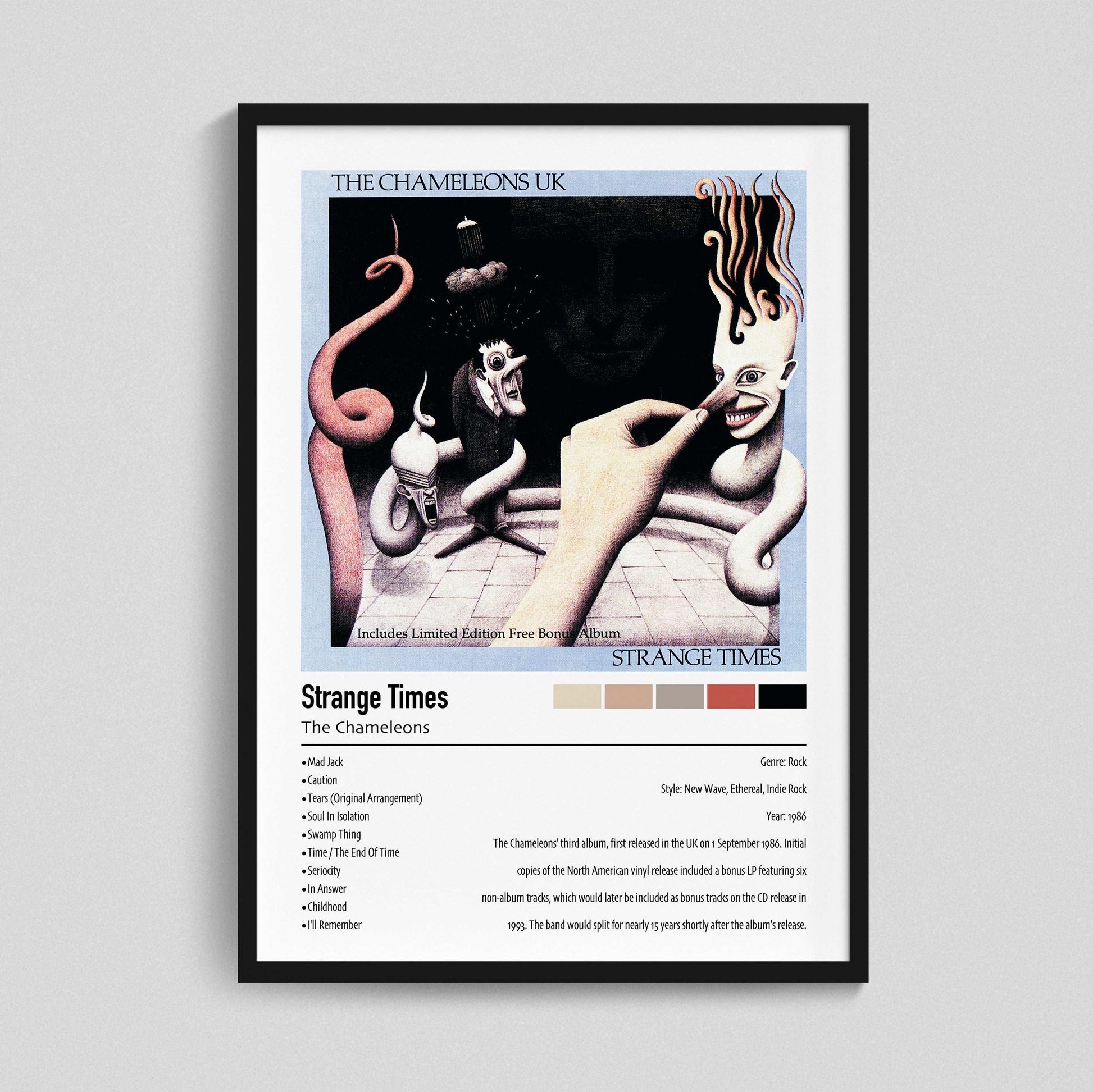 The Chameleons | Strange Times | Custom Album Cover Poster Print