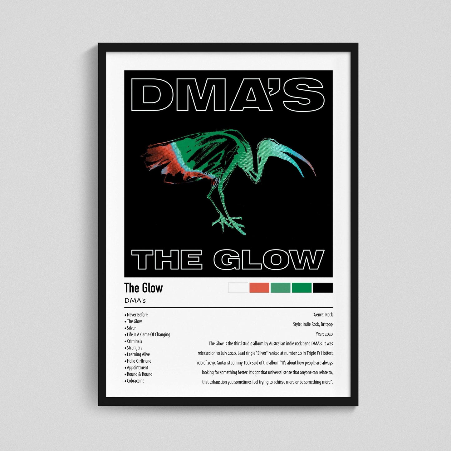 DMA's | The Glow | Custom Album Cover Poster Print