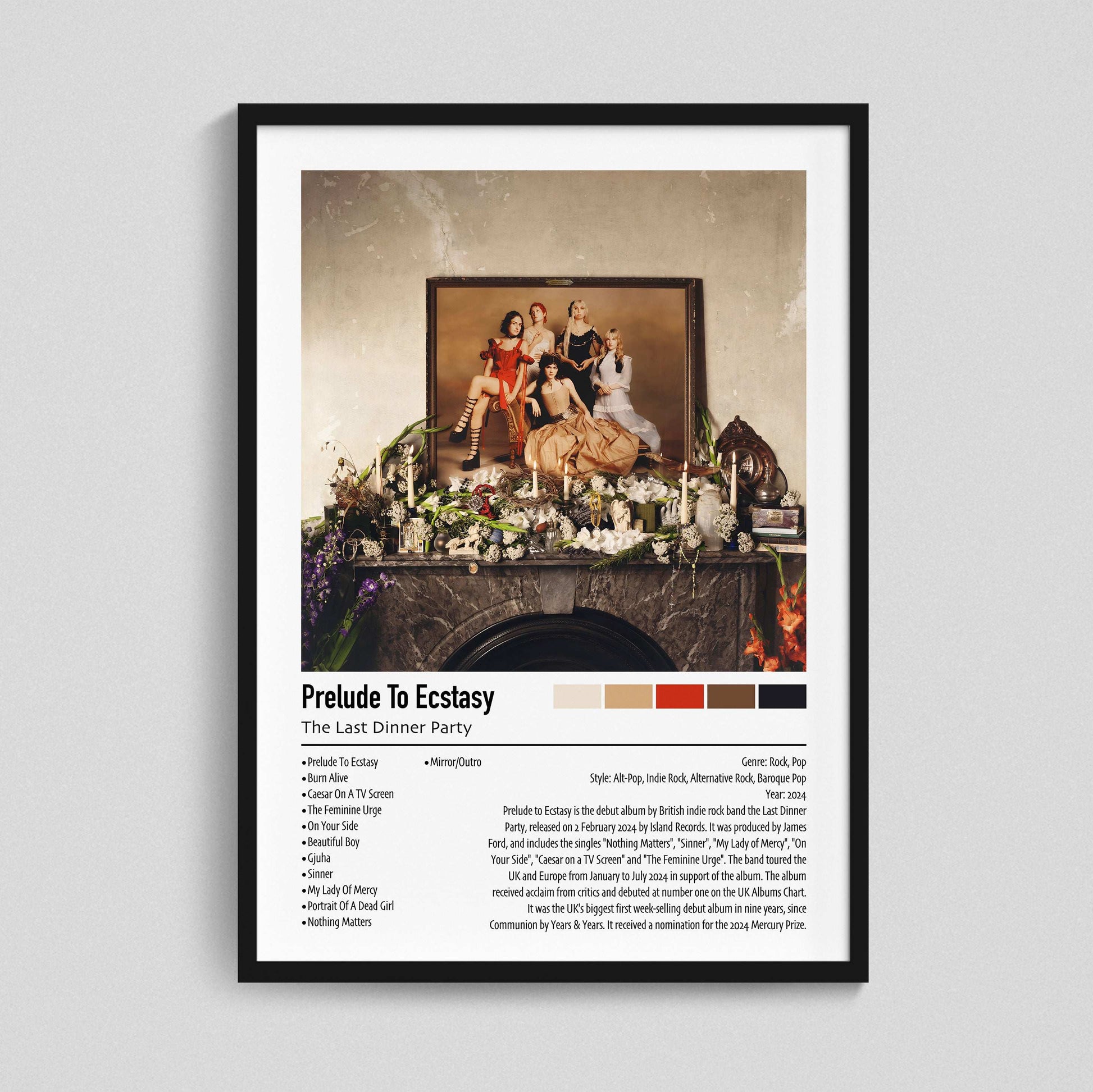 The Last Dinner Party | Prelude To Ecstasy | Custom Album Cover Poster Print
