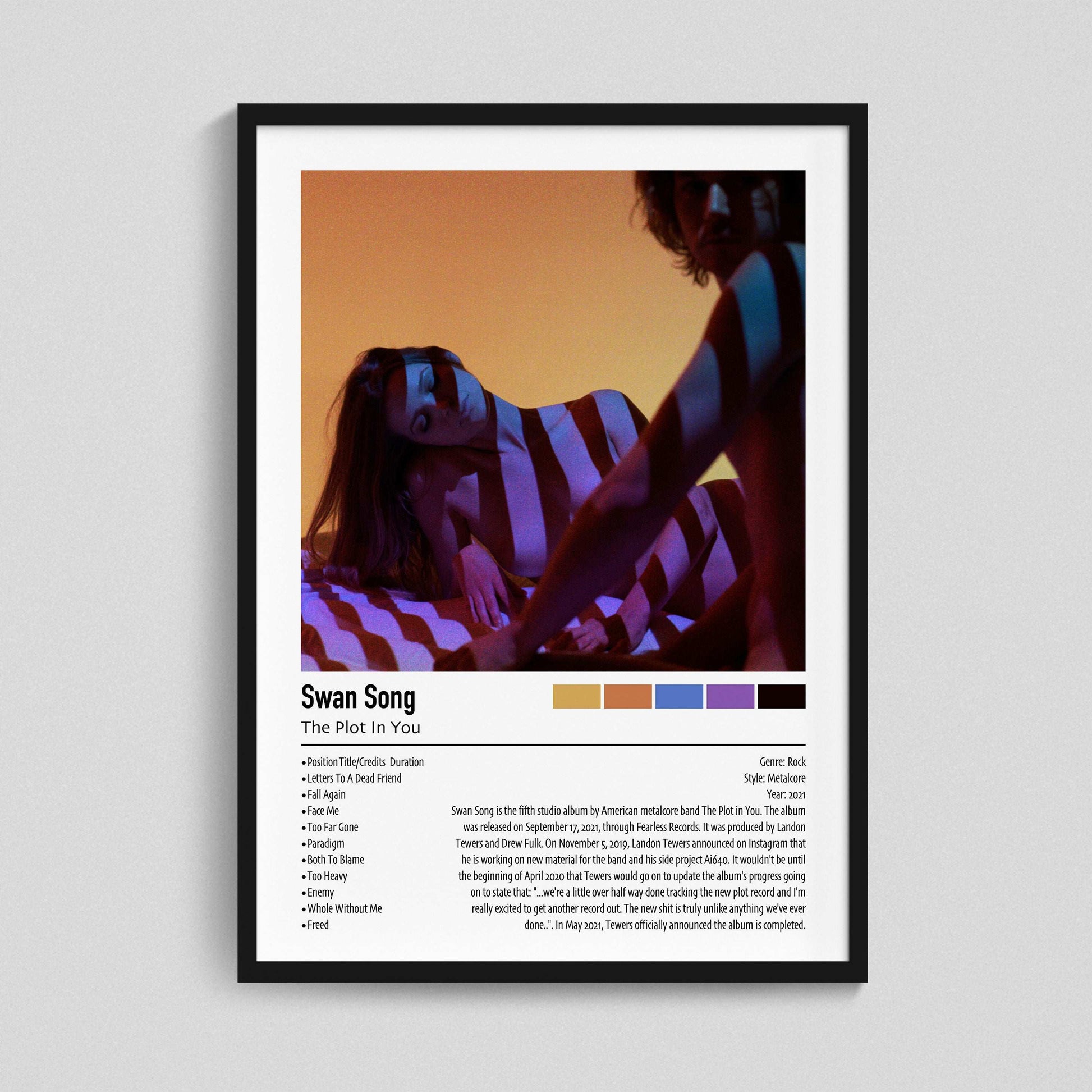 The Plot In You | Swan Song | Custom Album Cover Poster Print
