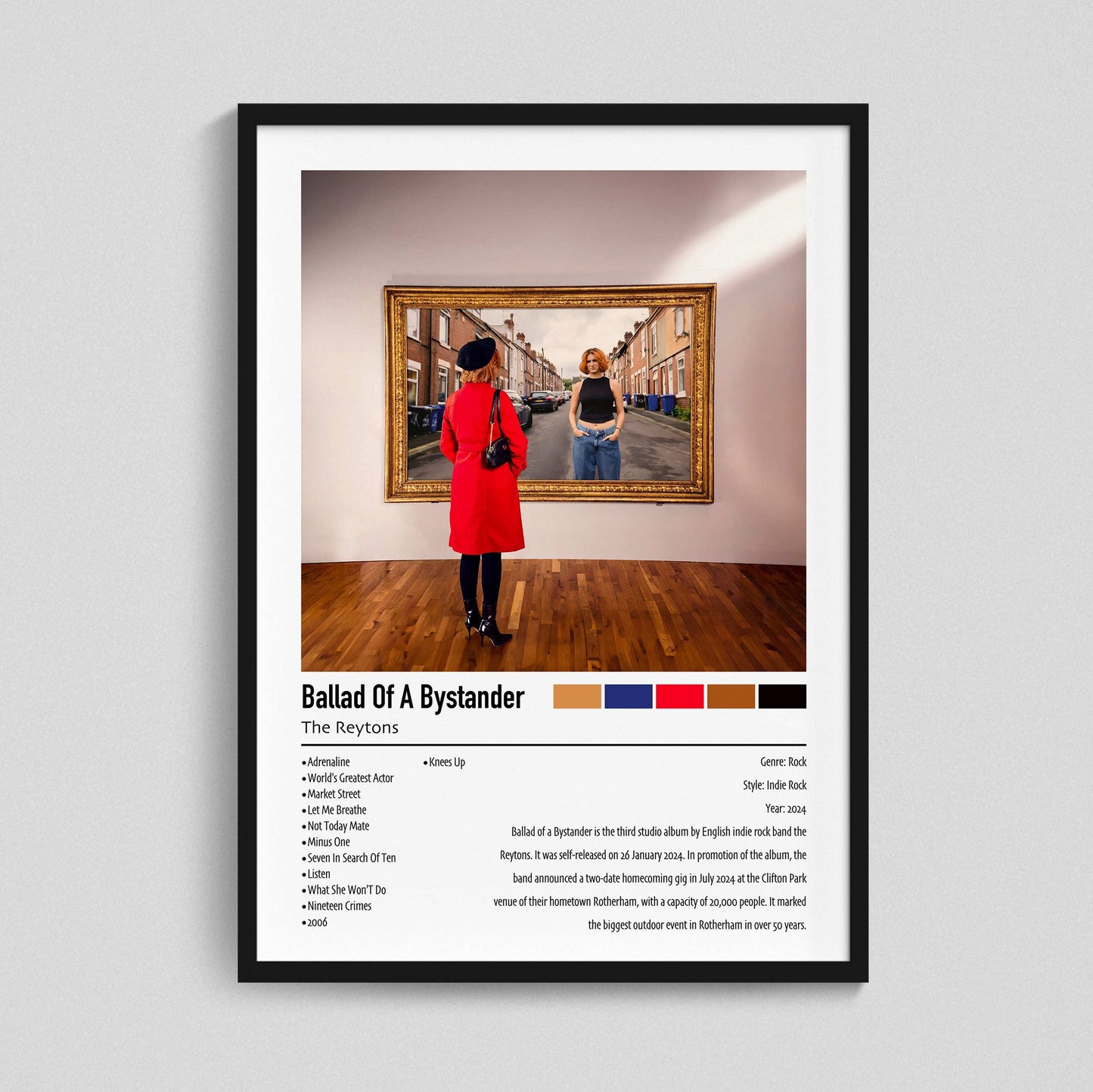 The Reytons | Ballad Of A Bystander | Custom Album Cover Poster Print