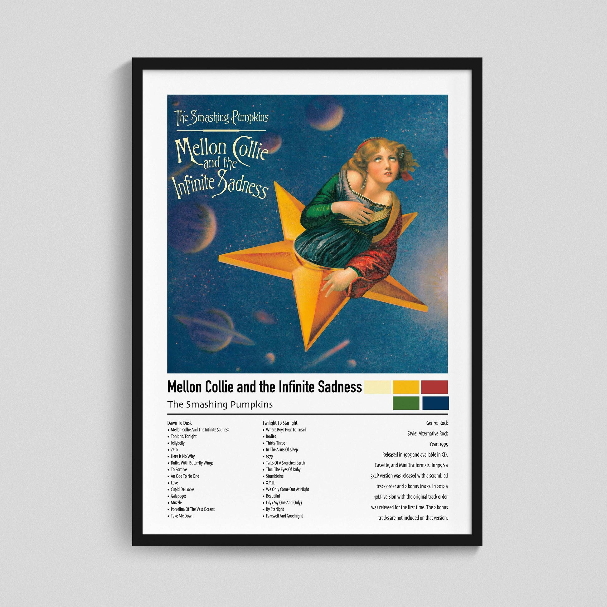 The Smashing Pumpkins | Mellon Collie and the Infinite Sadness | Custom Album Cover Poster Print