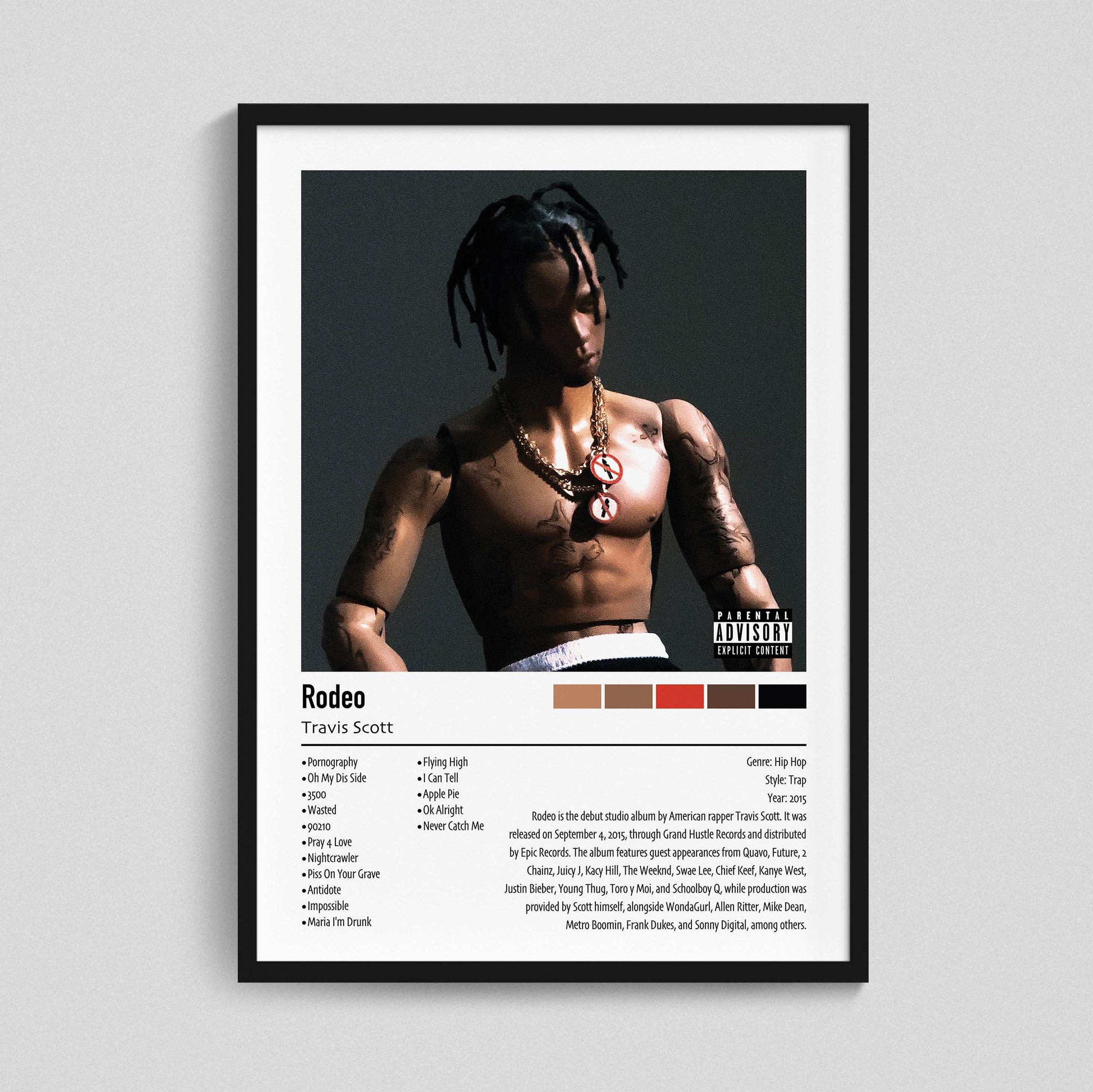 Travis Scott | Rodeo | Custom Album Cover Poster Print
