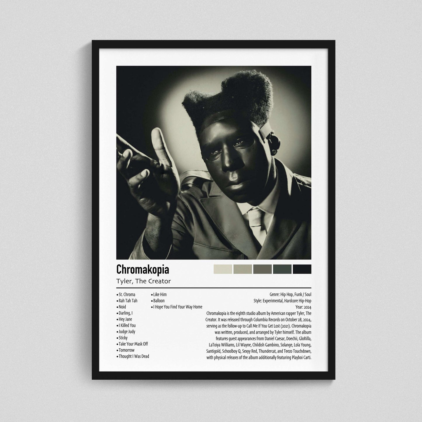 Tyler, The Creator | Chromakopia | Custom Album Cover Poster Print