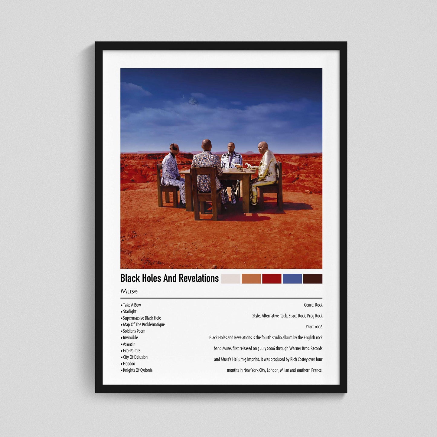 Muse | Black Holes And Revelations | Custom Album Cover Poster Print
