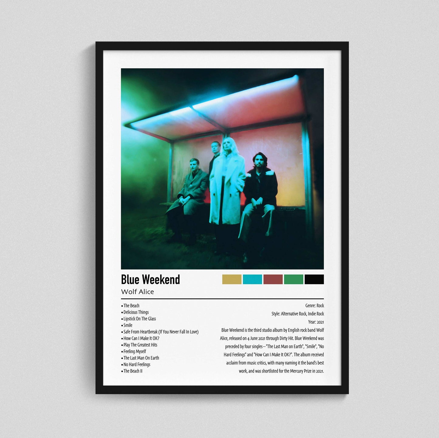 Wolf Alice | Blue Weekend | Custom Album Cover Poster Print