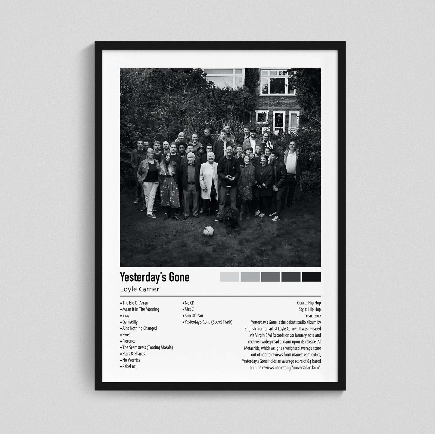 Loyle Carner | Yesterday's Gone | Custom Album Cover Poster Print