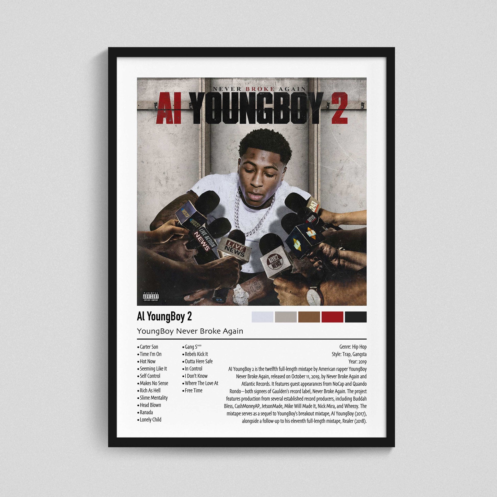 YoungBoy Never Broke Again | Al YoungBoy 2 | Custom Album Cover Poster Print