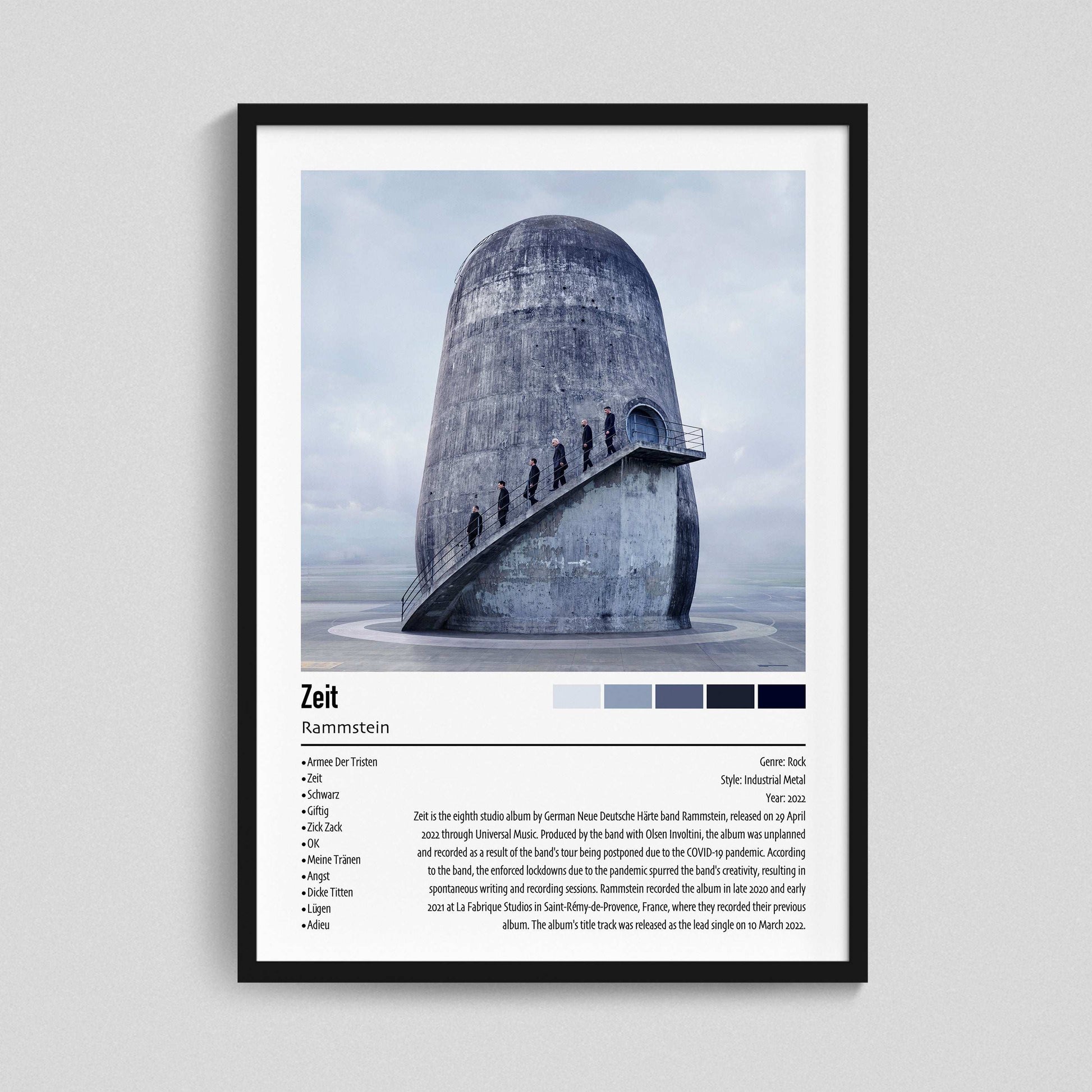 Rammstein | Zeit | Custom Album Cover Poster Print